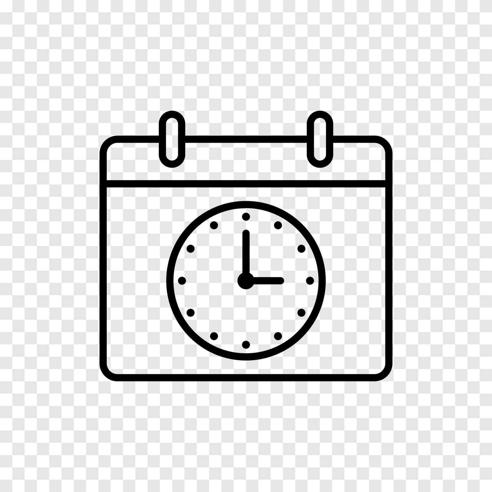 Calendar time line icon symbol