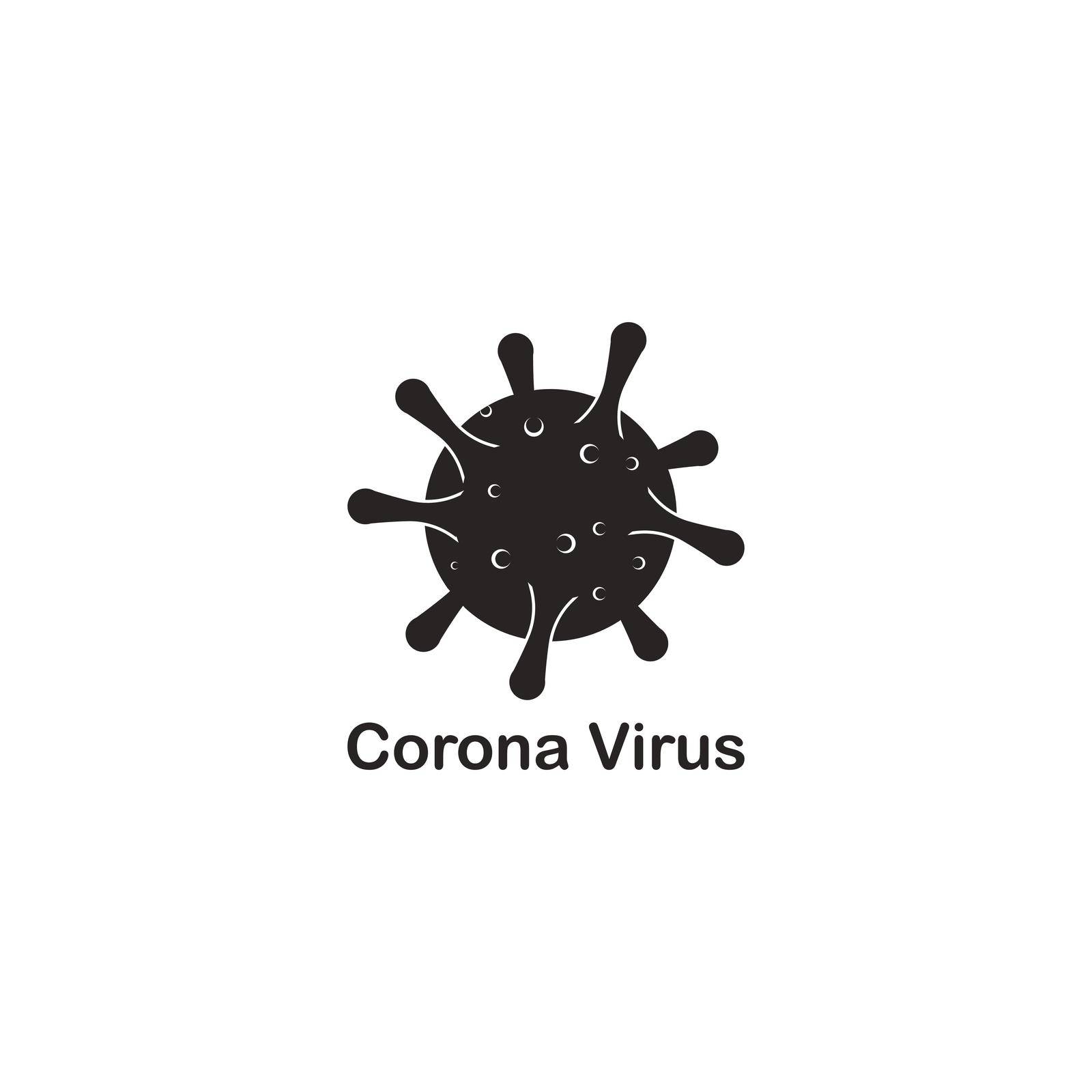 Coronavirus vector icon illustration design template.