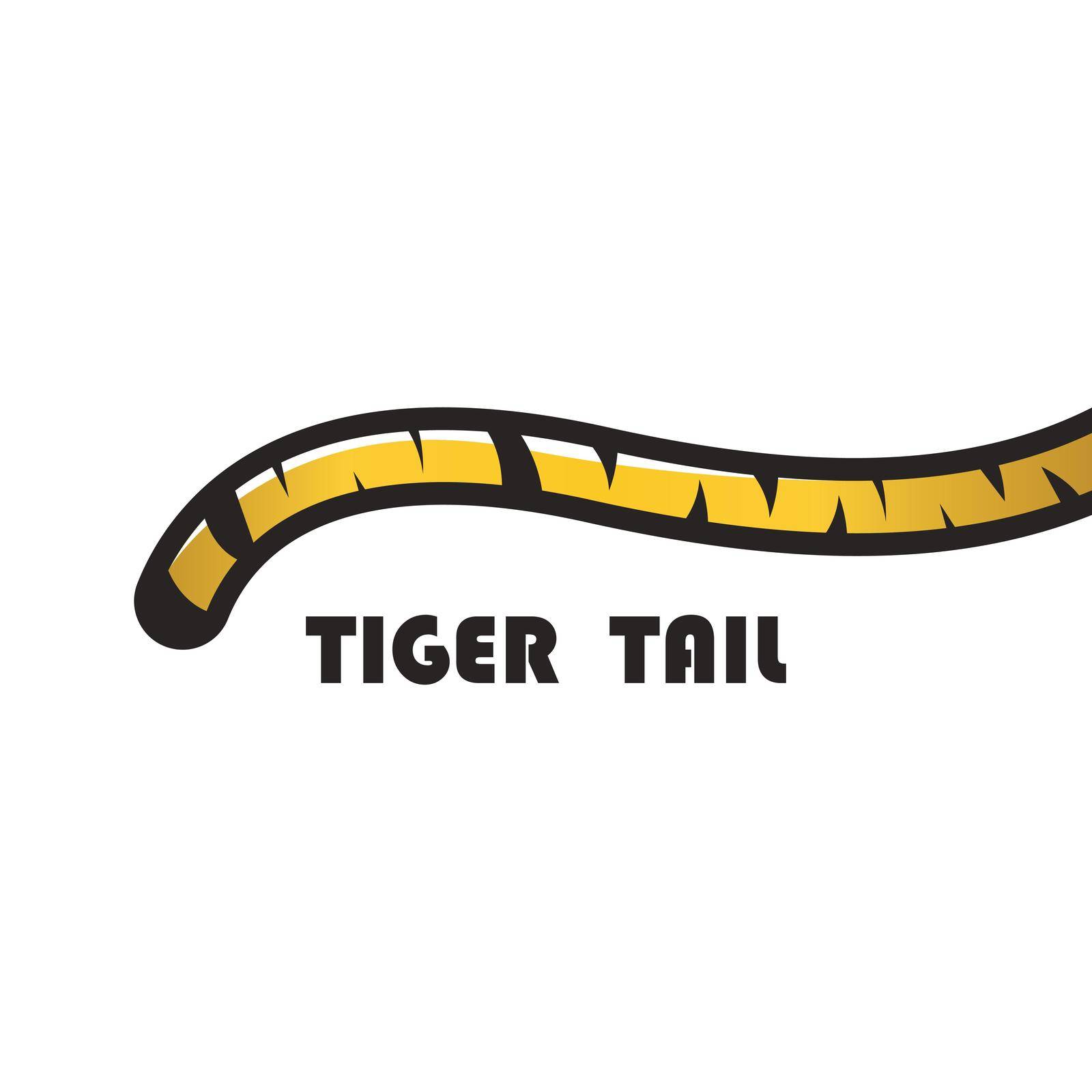 Tiger tail icon vector illustration logo background.