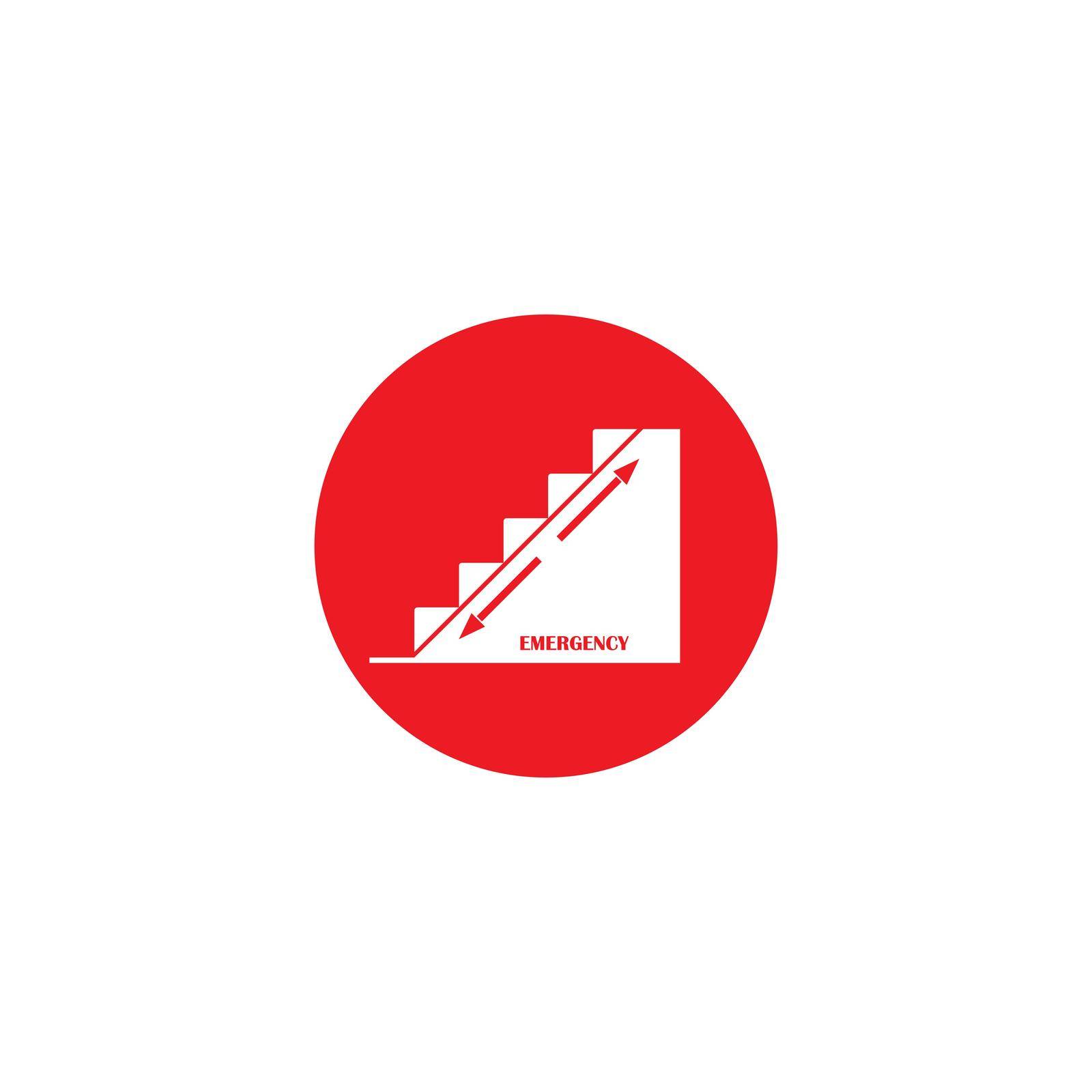 emergency stairs vector icon illustration logo design.