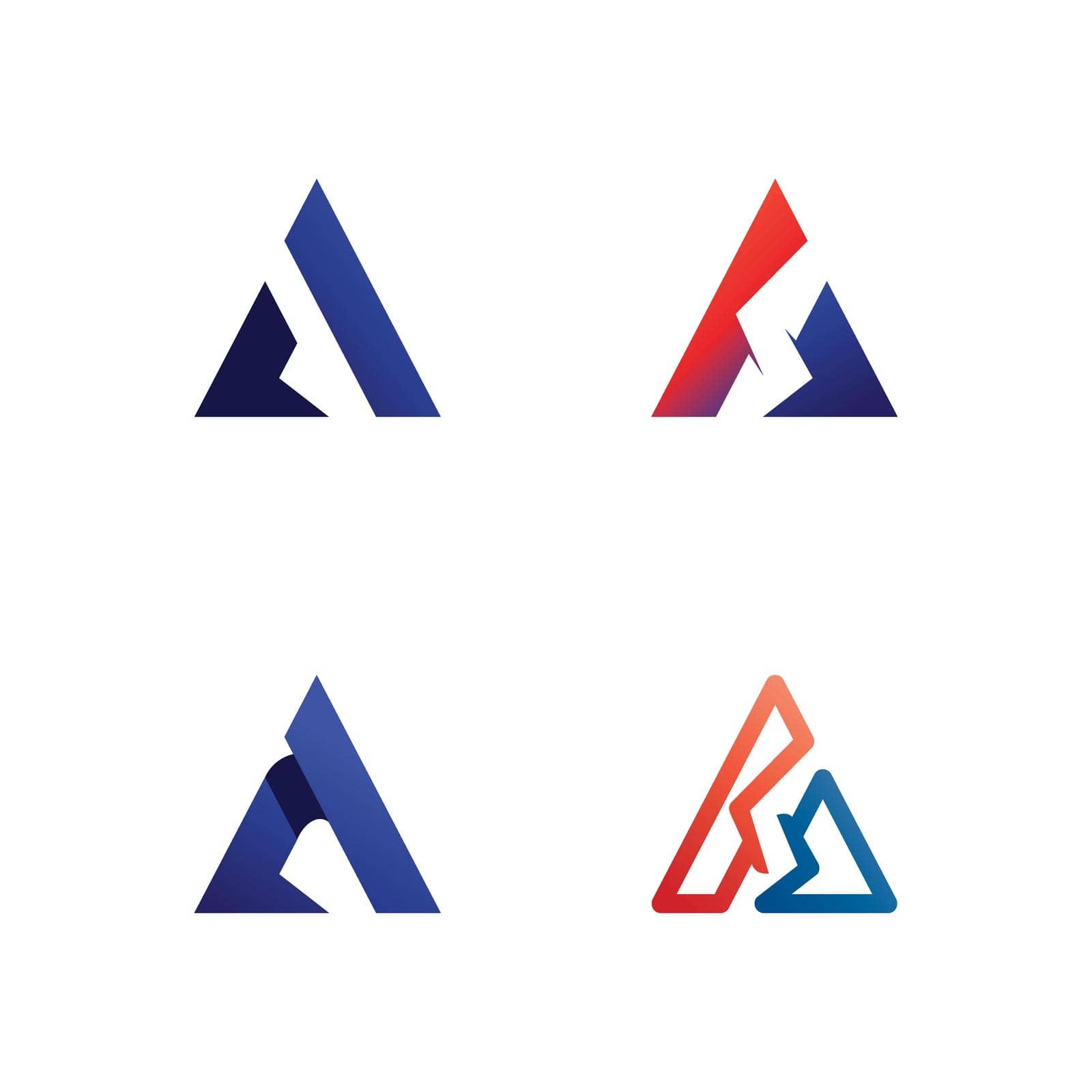 A Letter Lightning Logo by Anggasaputro