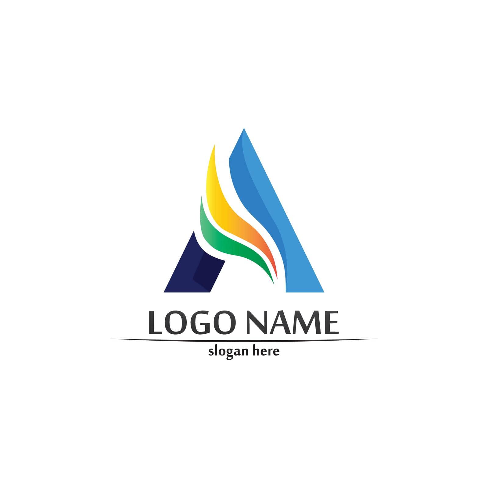 A Letter Lightning Logo Template vector icon illustration design