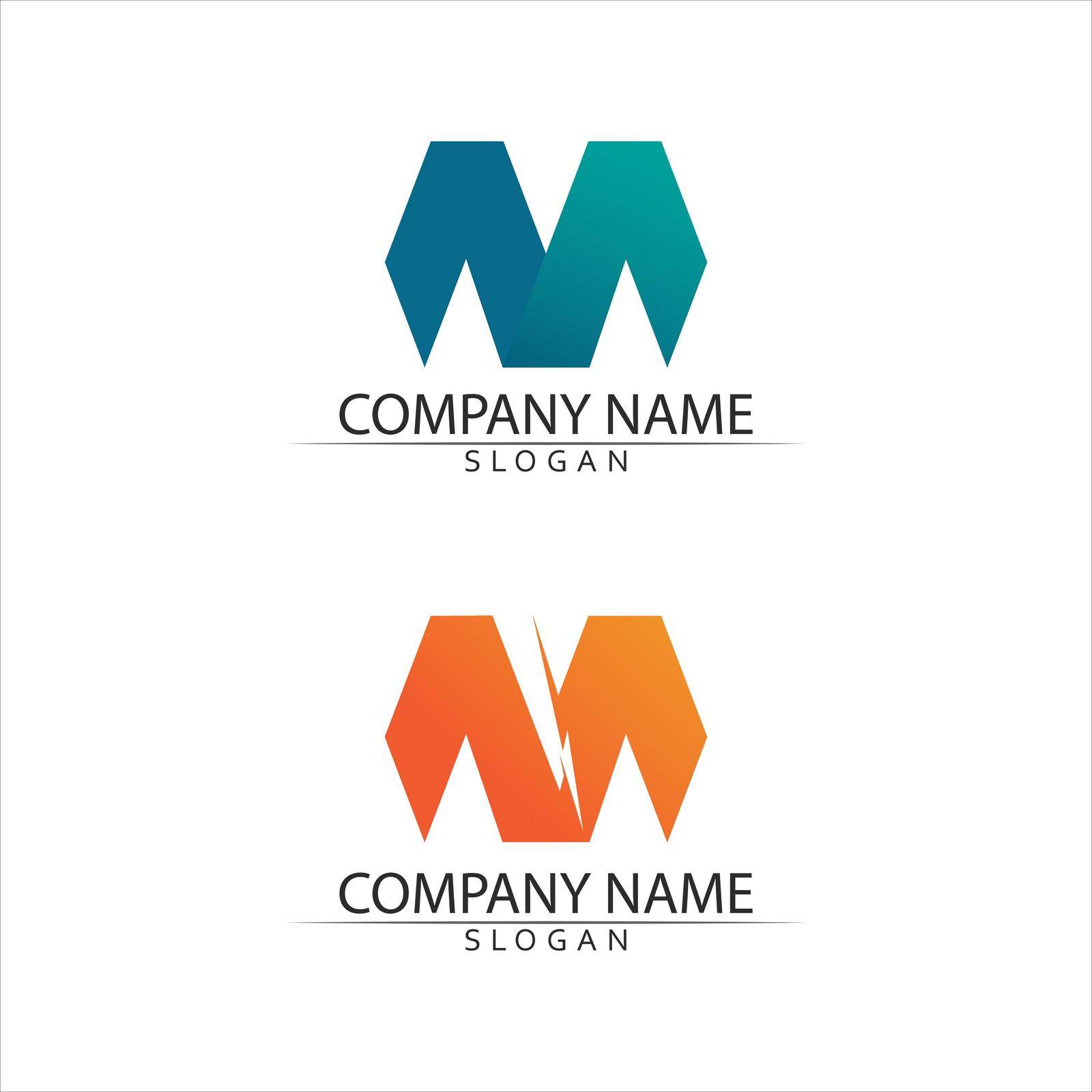 M Letter Logo Template by Anggasaputro