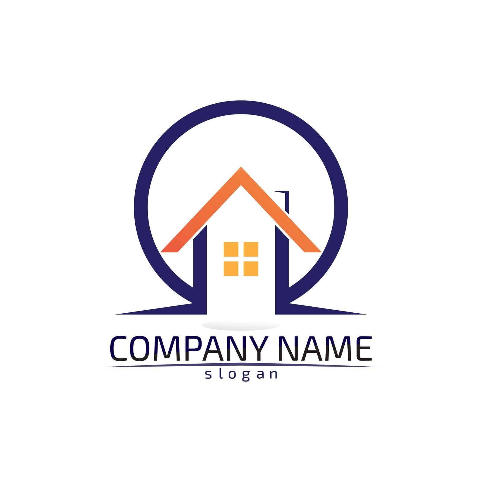 Real estate and home buildings logo icons template vector by Anggasaputro