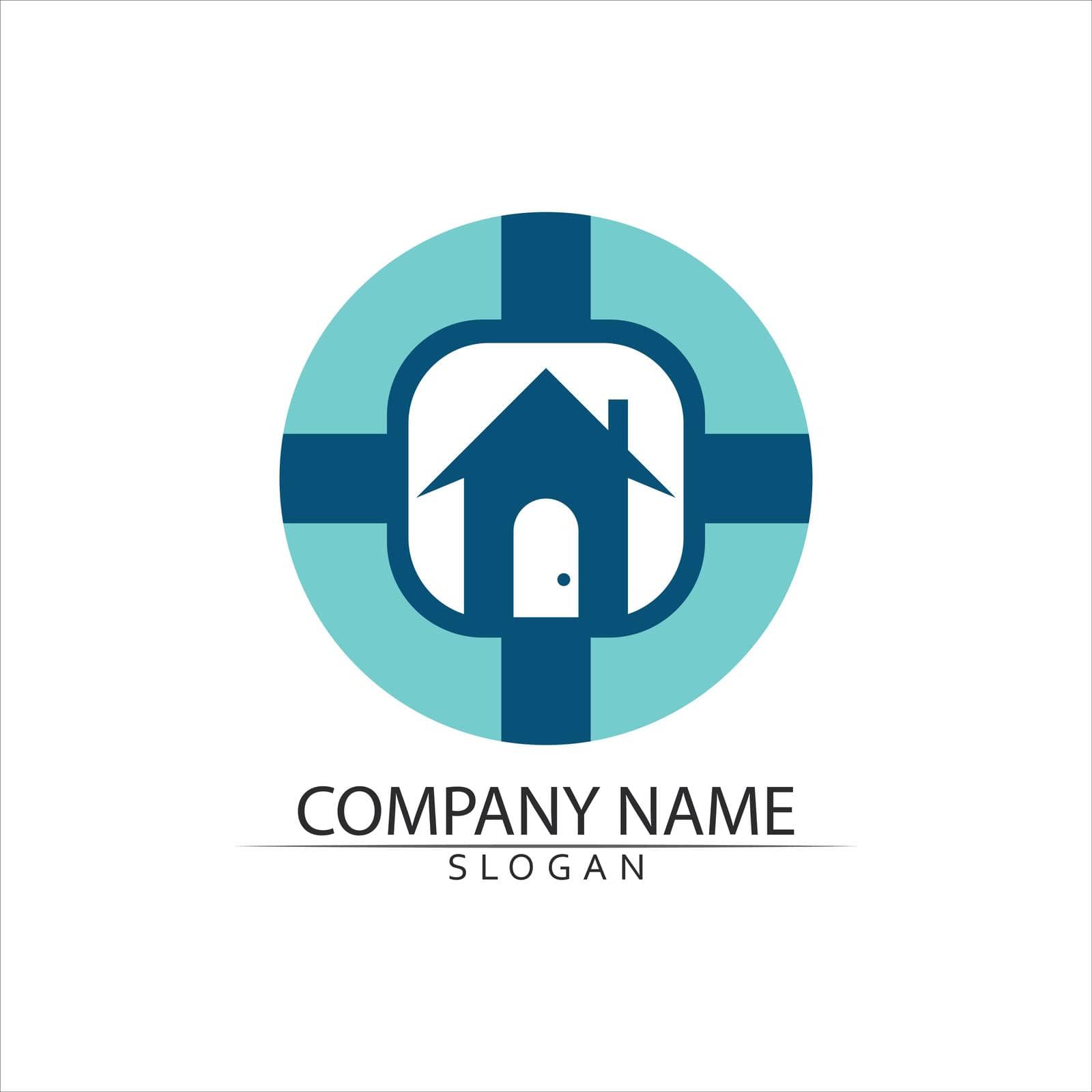 Real estate and home buildings logo icons template by Anggasaputro