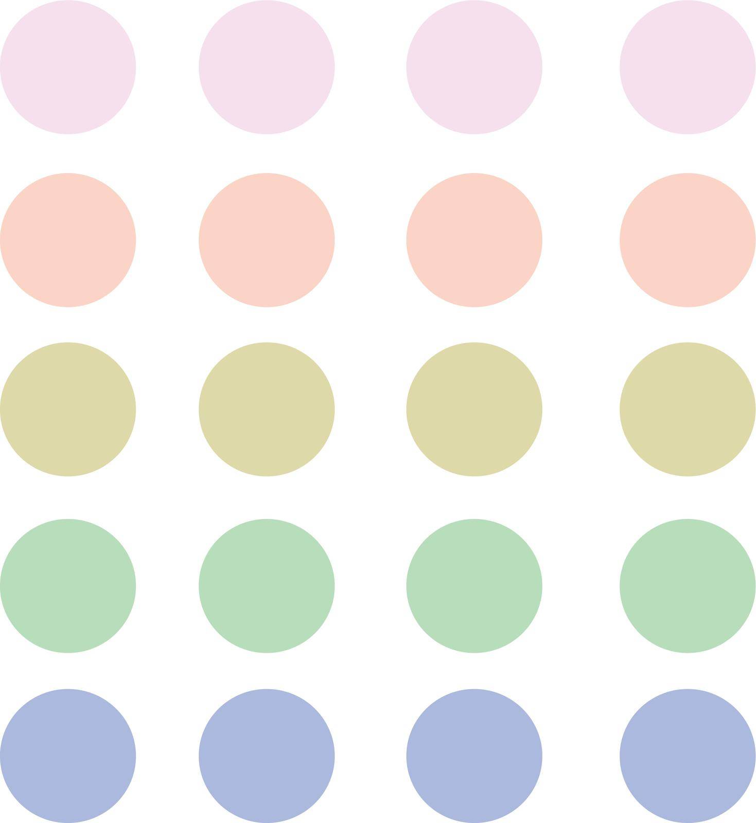 vector set of simple multicolored round elements for a daily planner