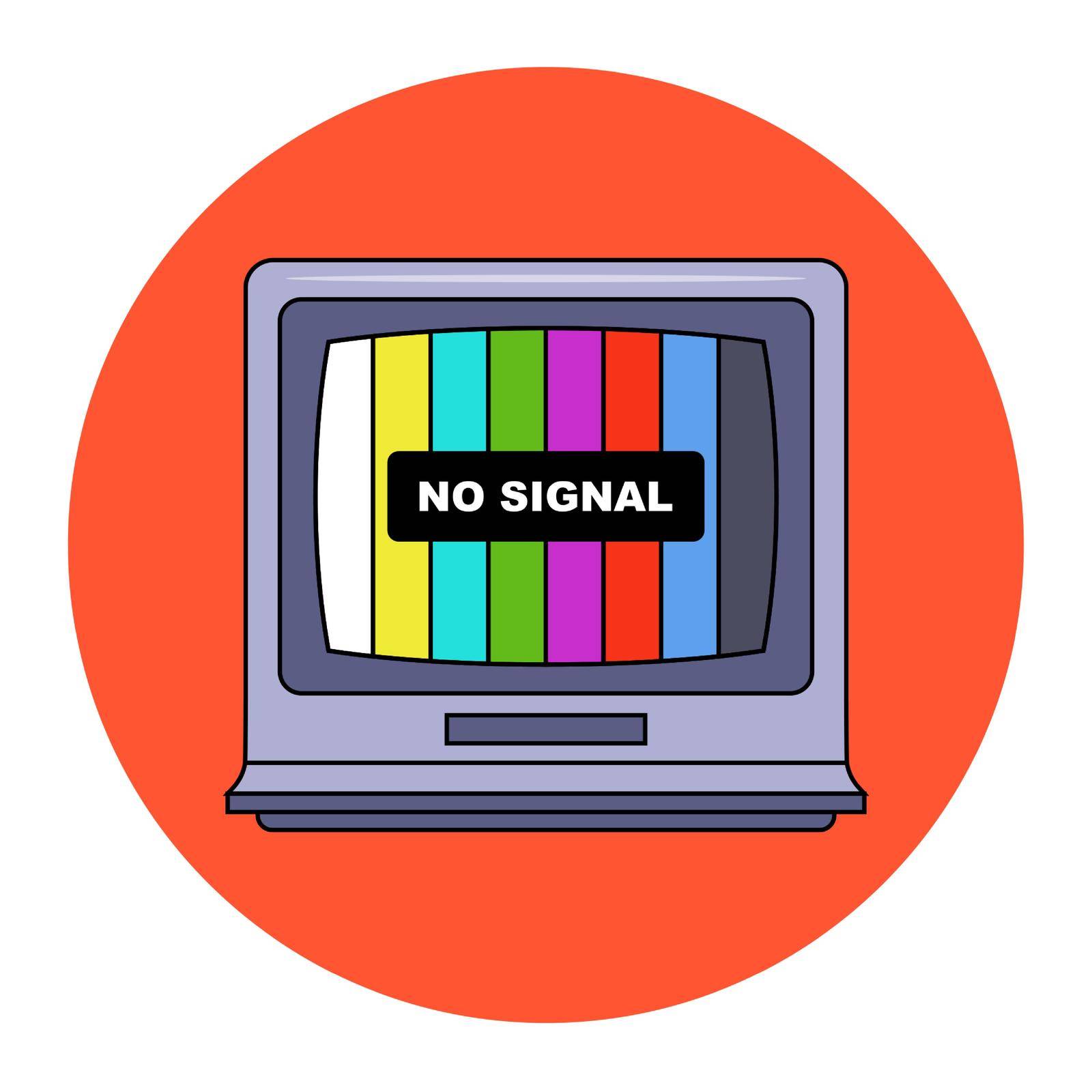 TV does not receive tv signal. monitor with a rainbow. by PlutusART
