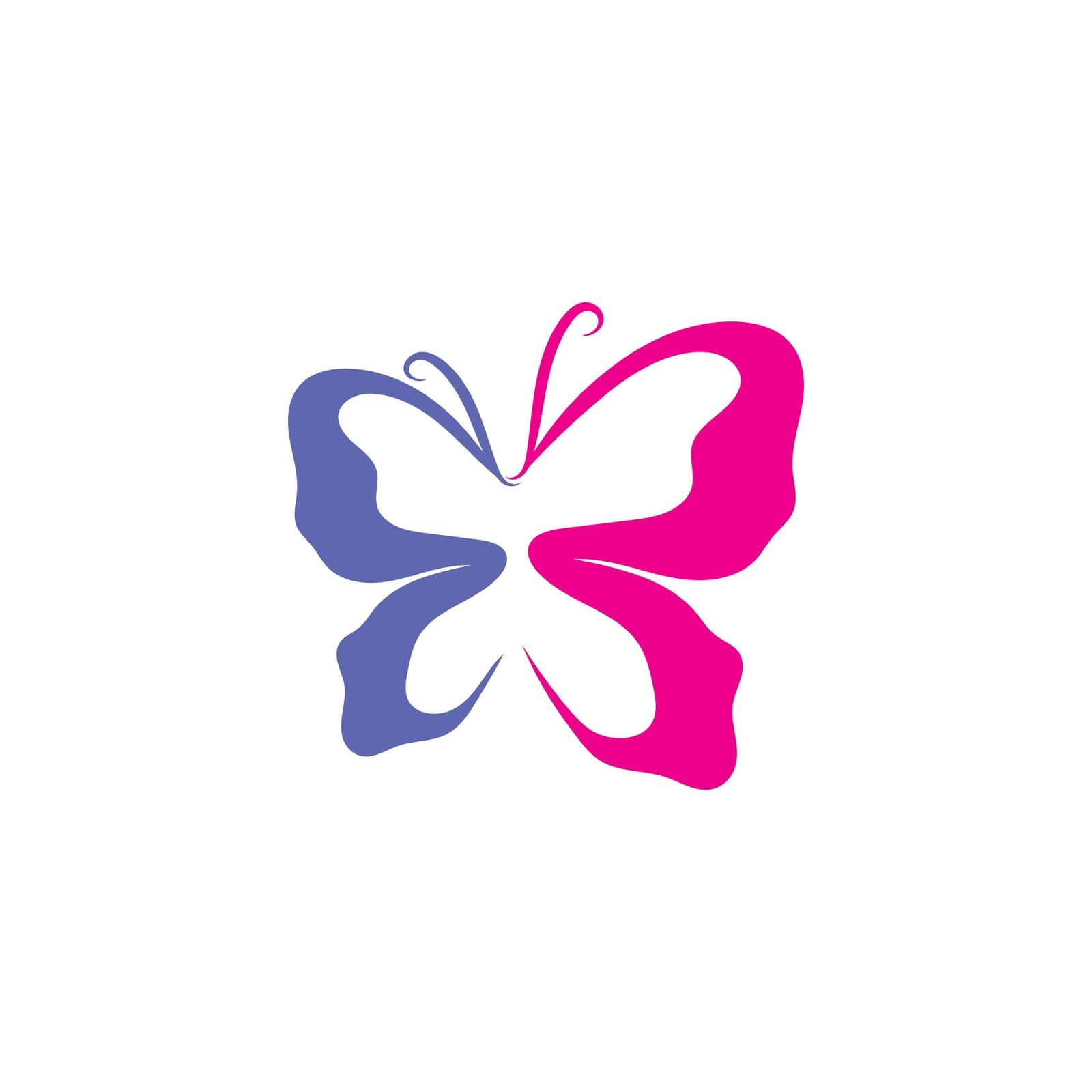 Vector Butterfly conceptual simple colorful icon Logo Vector Animal Insect by Anggasaputro