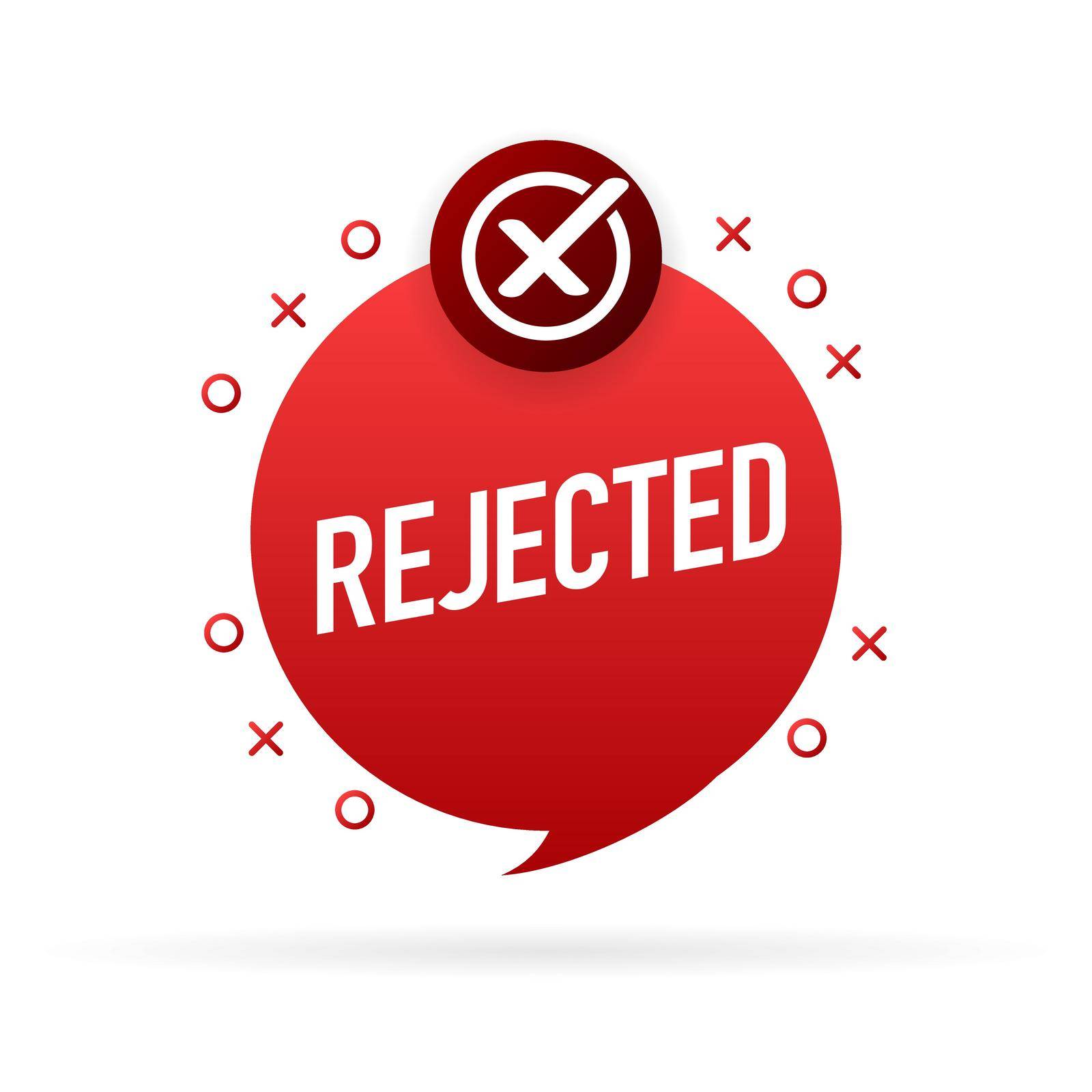 Rejected sign, great design for any purposes. Cross mark. Business concept. Vector business.