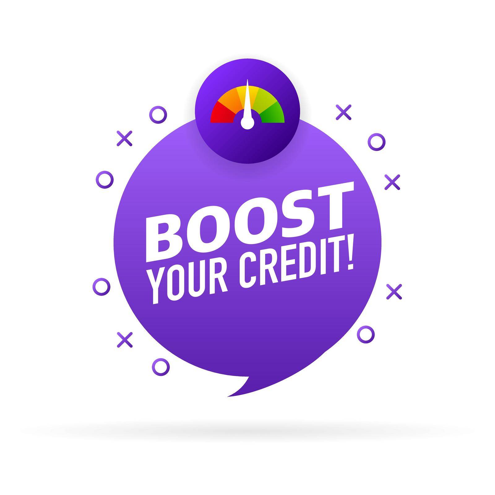 Boost your credit. Business vector icon. Stock vector illustration.