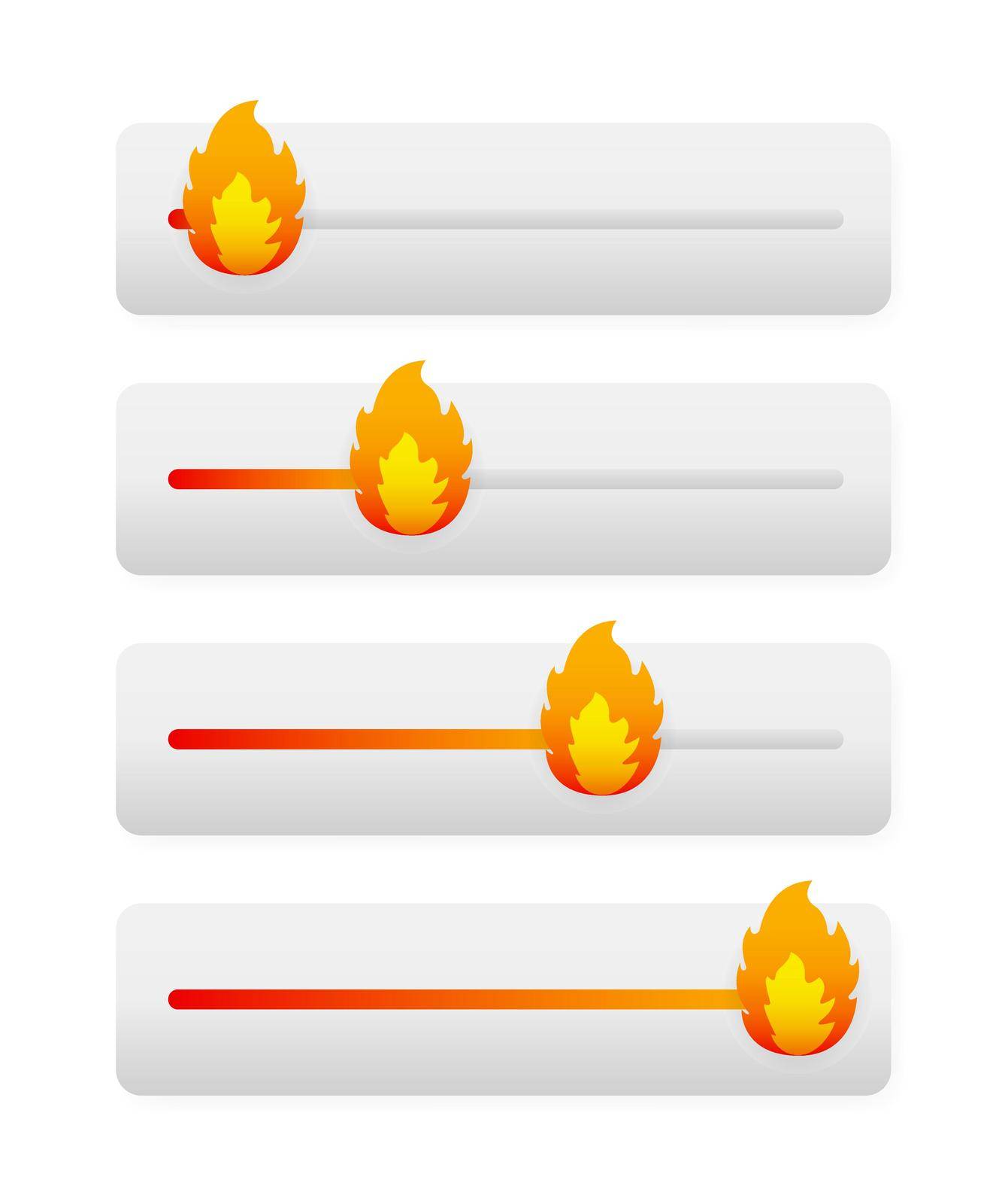 Level slider in flat style on white background. Flat vector. Arrow icon. Vector color icon.