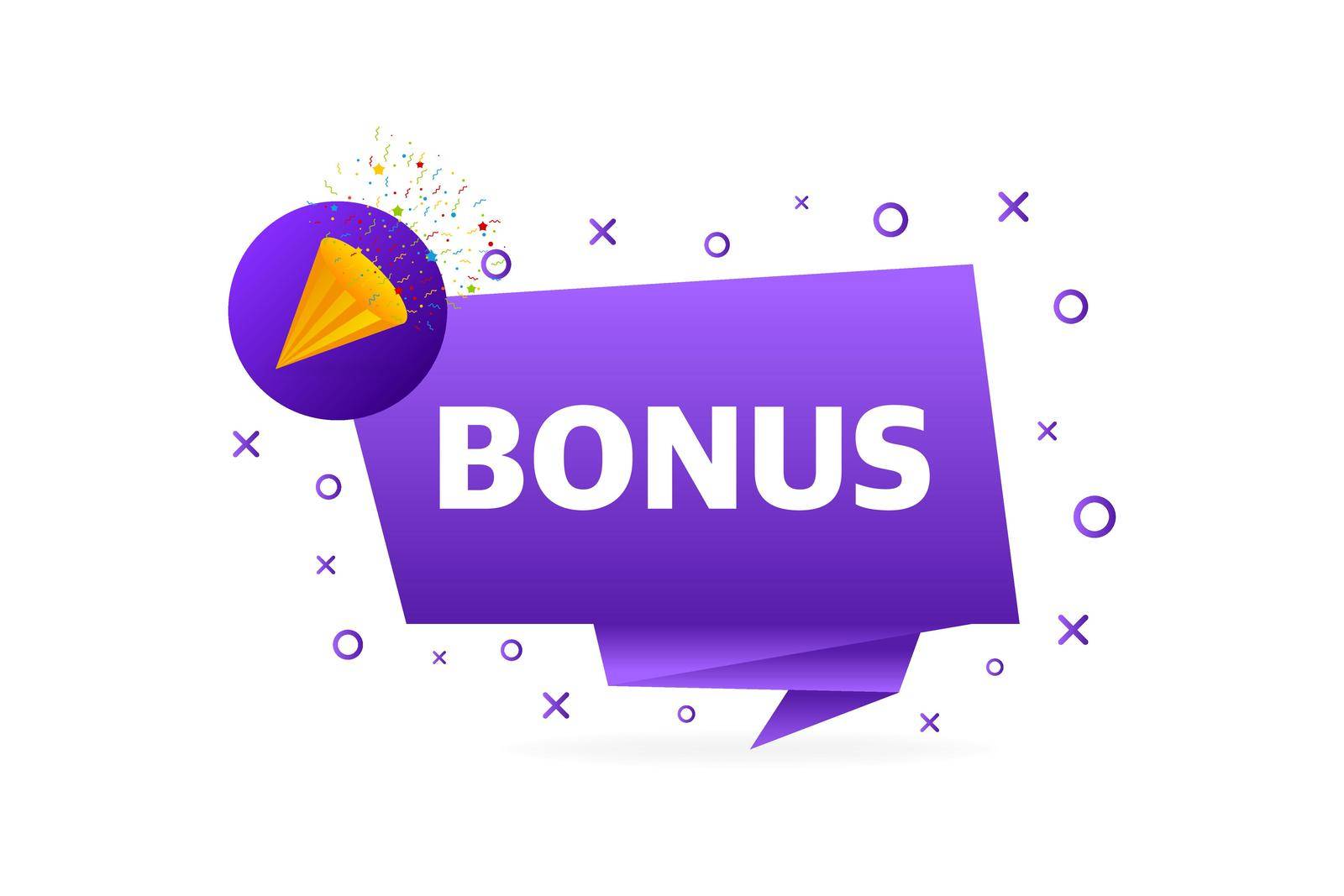 BONUS. Bonus flat banner. Product advertising Web design