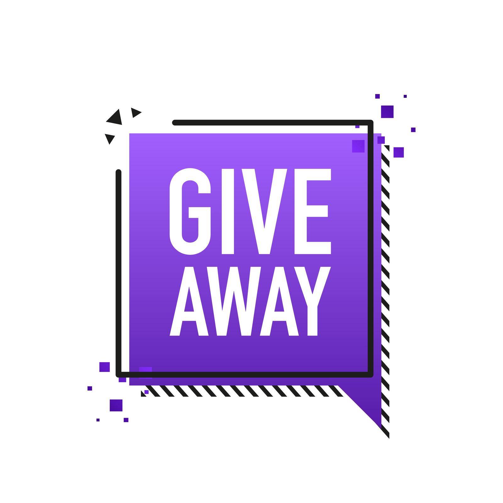 Giveaway logo template for social media post or website banner. by Vector-Up