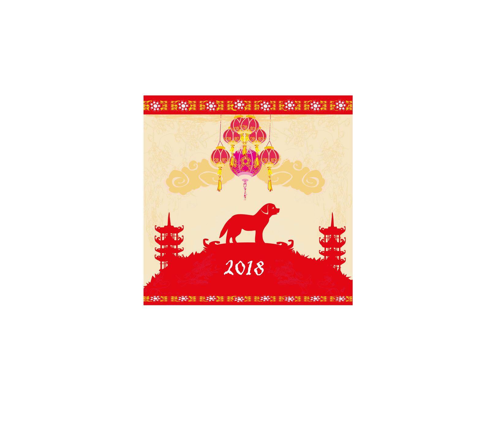 Chinese zodiac the year of Dog - frame by JackyBrown