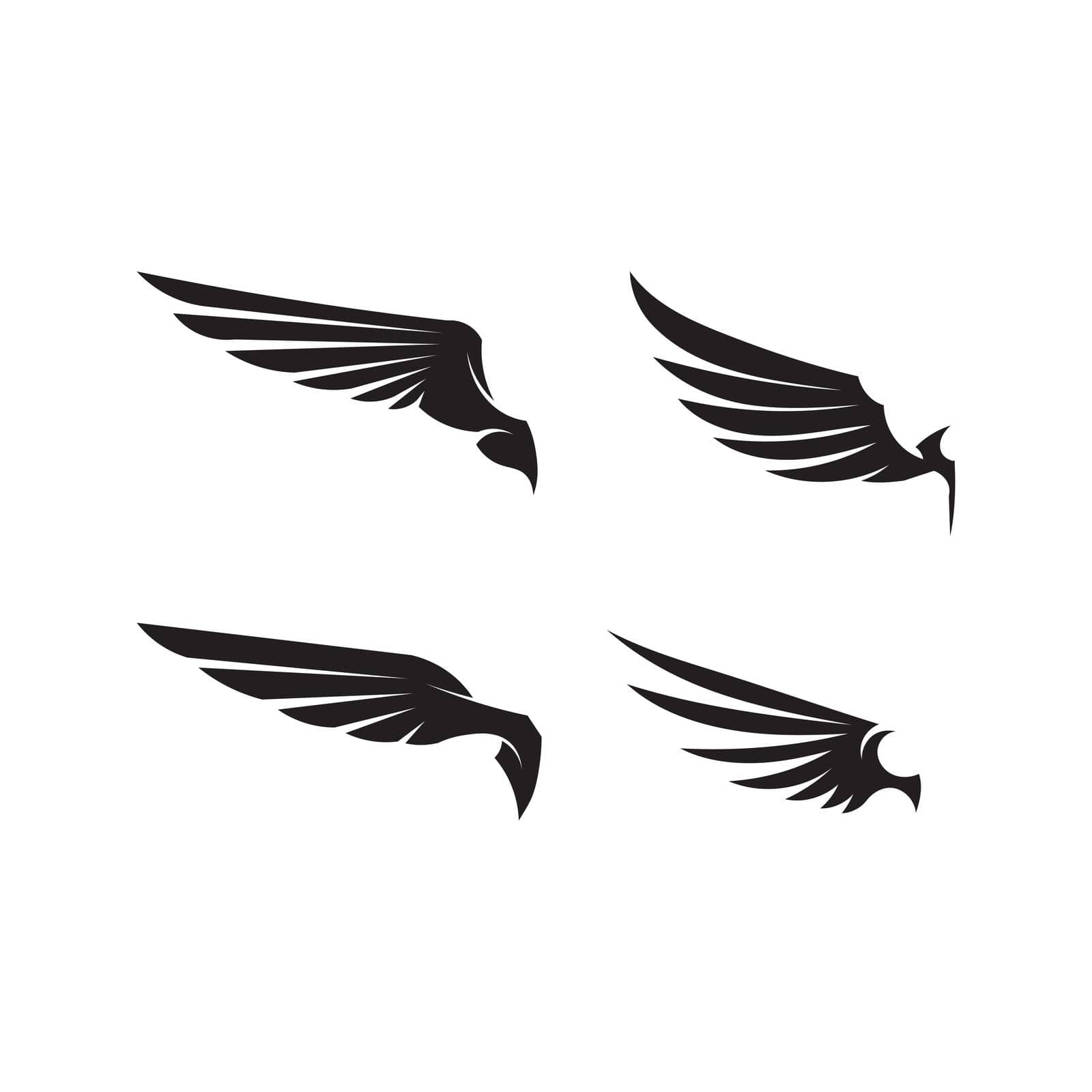 Black wing logo symbol for a professional designer by Anggasaputro