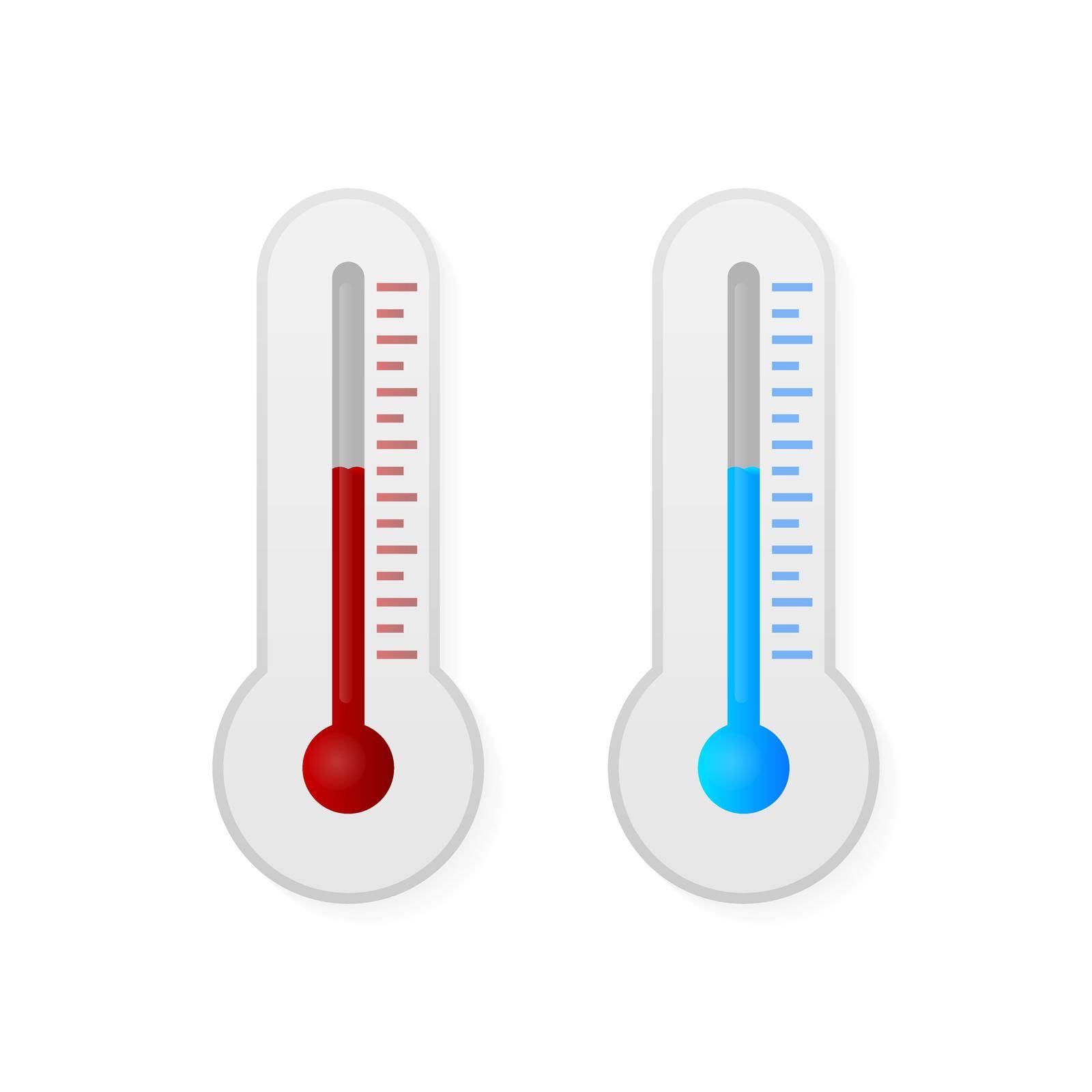 Linear measuring temperature for medical design. Vector logo.