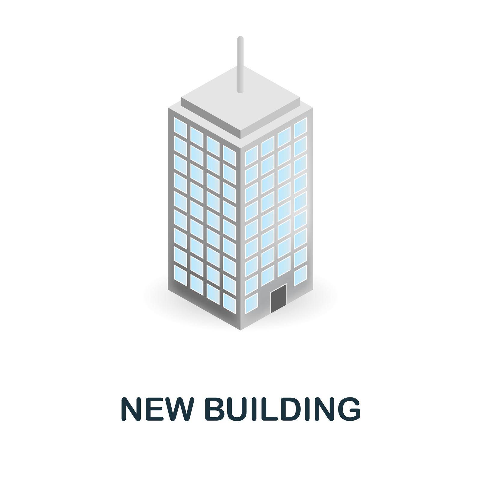 New Building 3d icon Simple element from buildings collection. Creative New Building icon for web design, templates, infographics and more by simakovavector
