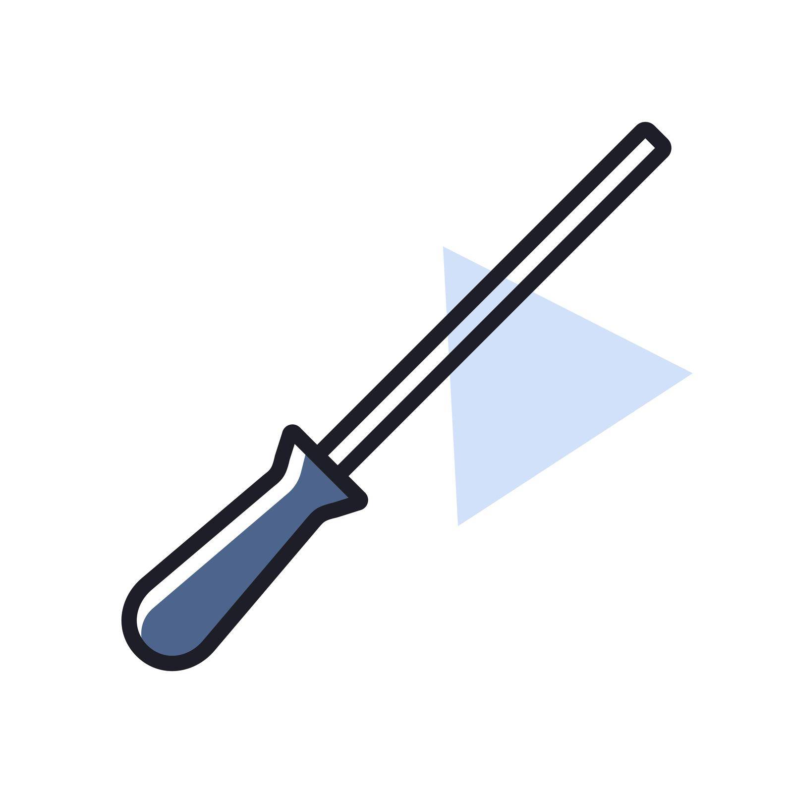 Knife sharpener vector isolated icon. Kitchen appliances. Graph symbol for cooking web site design, logo, app, UI