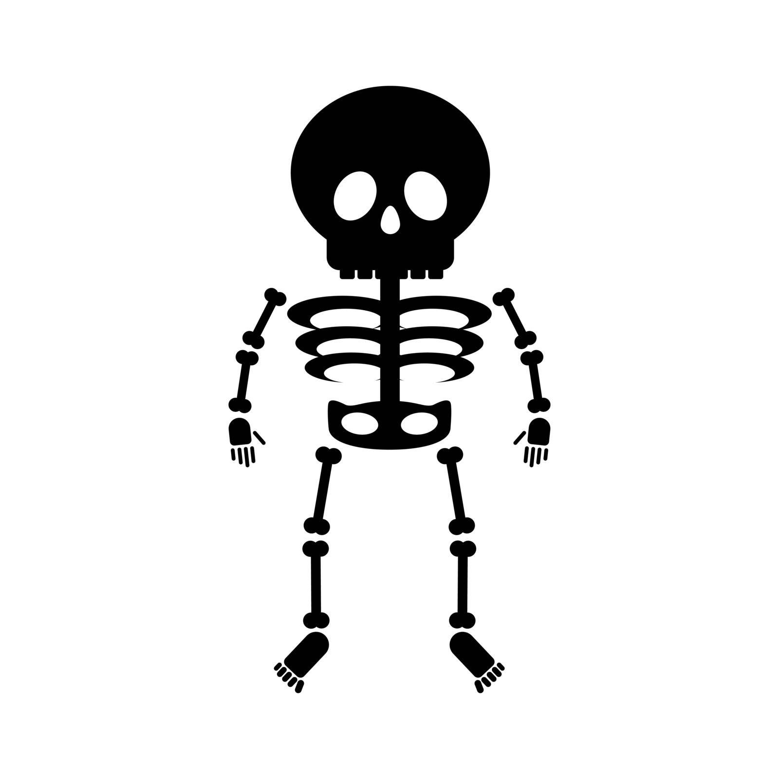 Skeleton in cartoon style by kiyanochka