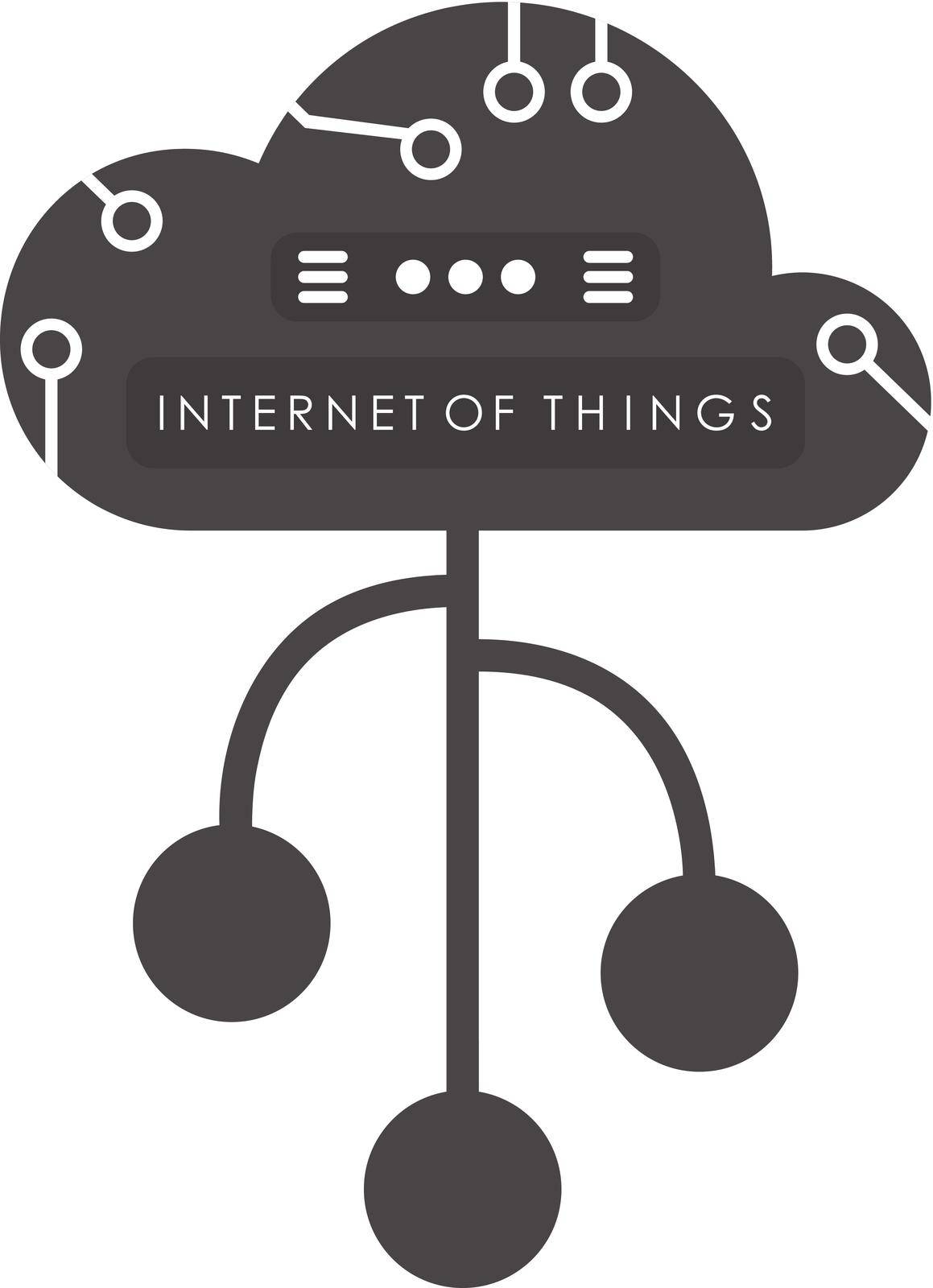 Internet thing logo symbol. Artificial Intelligence. Vector.