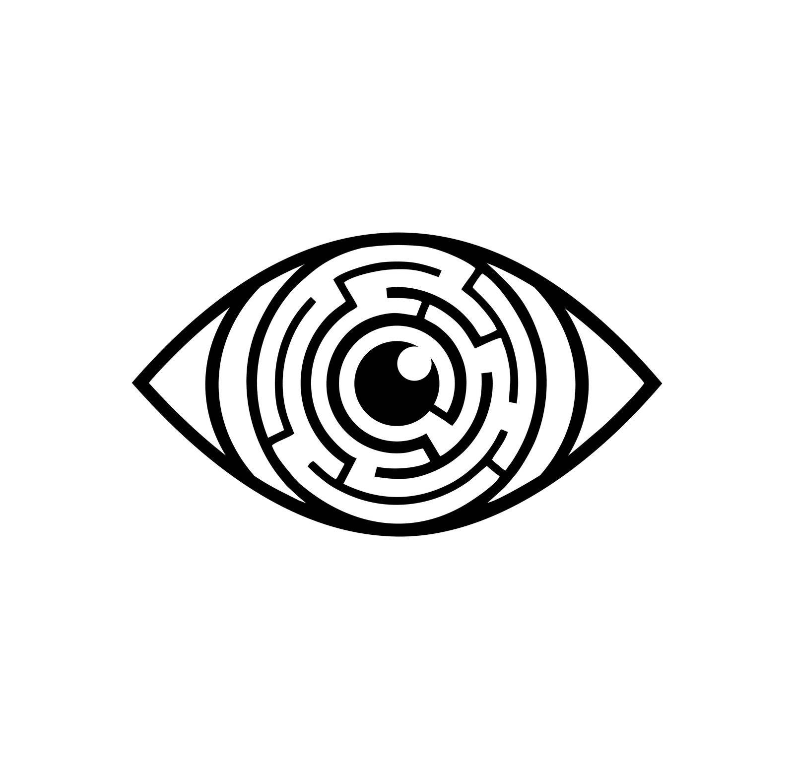 Iris Labyrinth Eye Logo Sign by Up2date