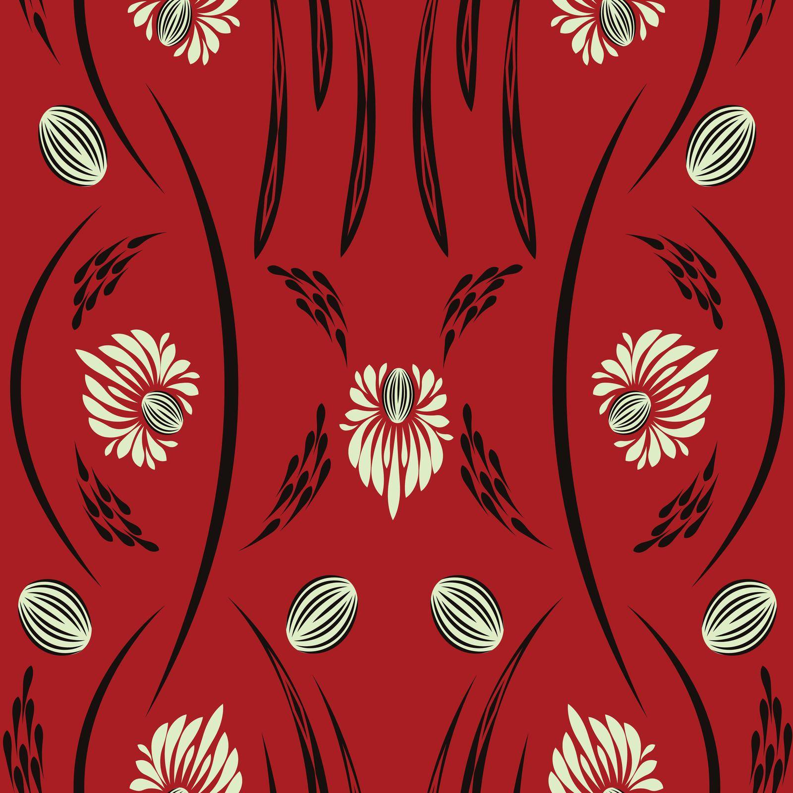 Folk flowers print Floral pattern Ethnic art by eskimos