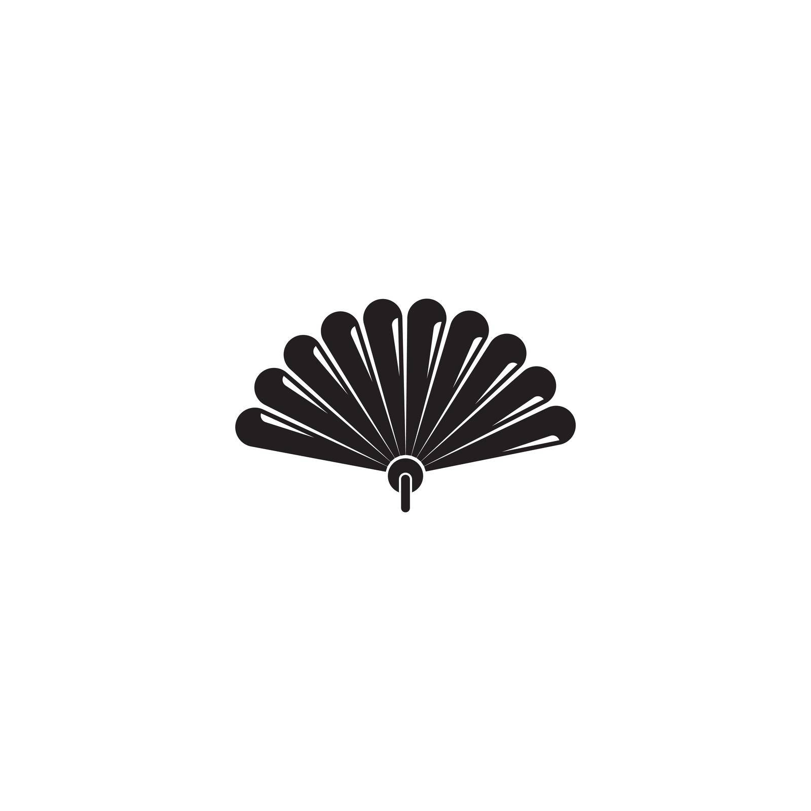 hand fan or traditional fan icon. vector illustration symbol design.