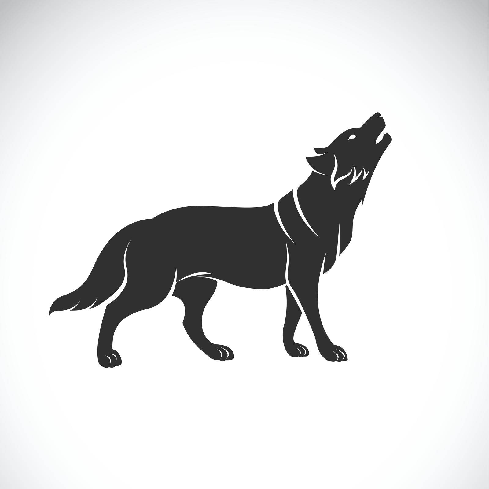 Vector of wolf on white background. Easy editable layered vector illustration. Wild animals.