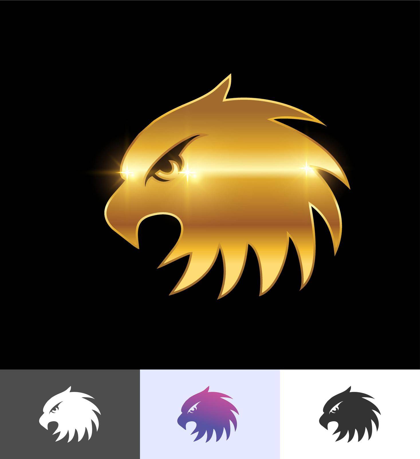 Golden Eagle Bird Logo Sign by Up2date