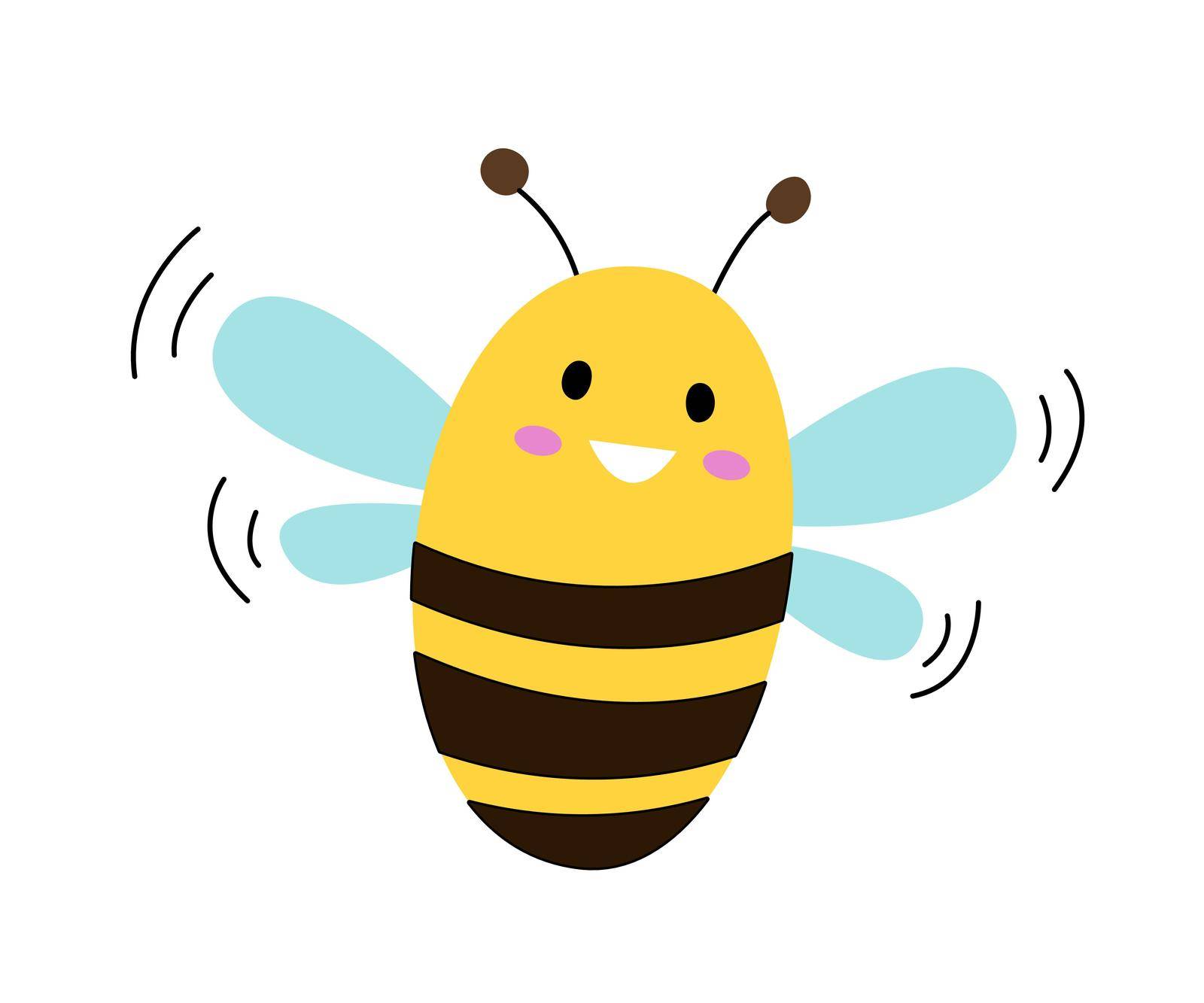 Bee cartoon. Bee vector. Character design . Vector illustration