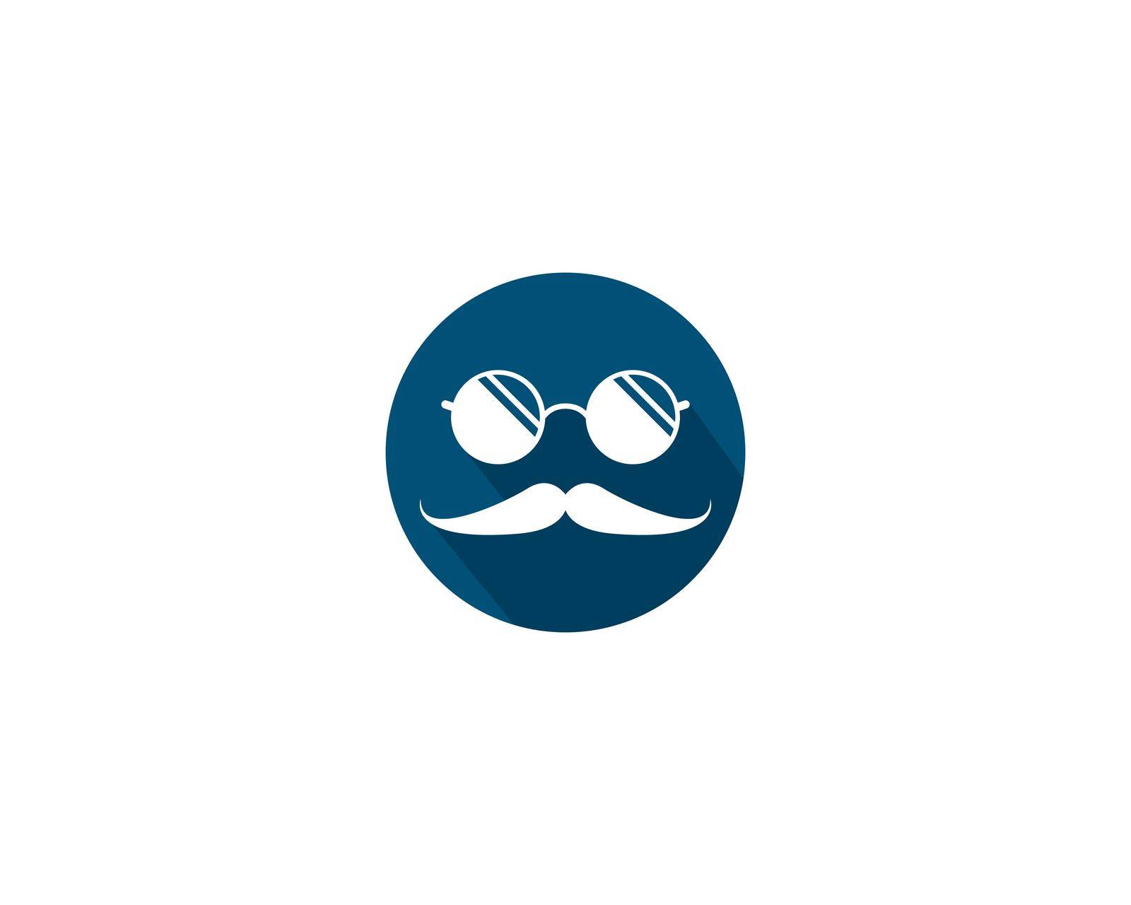 Mustache logo icon illustration