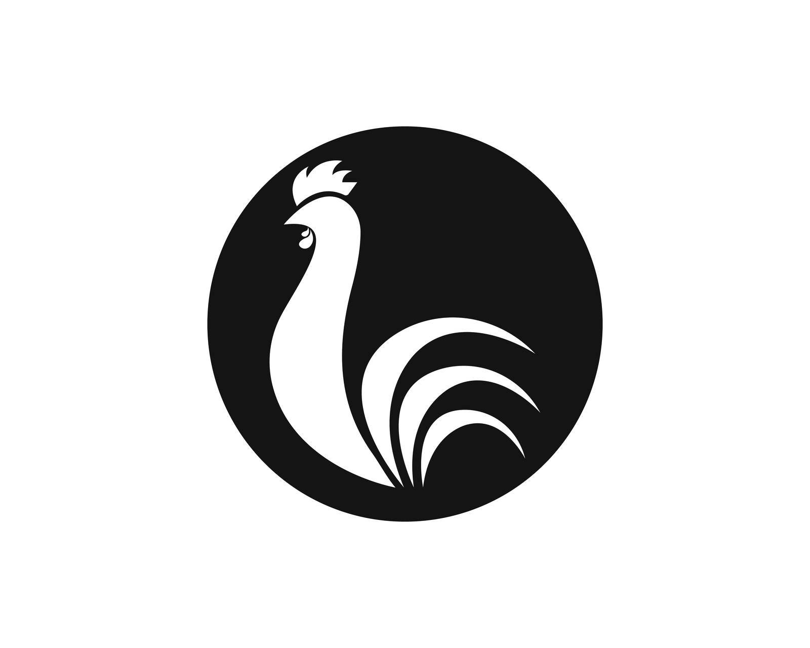 Rooster Logo Template vector illustration