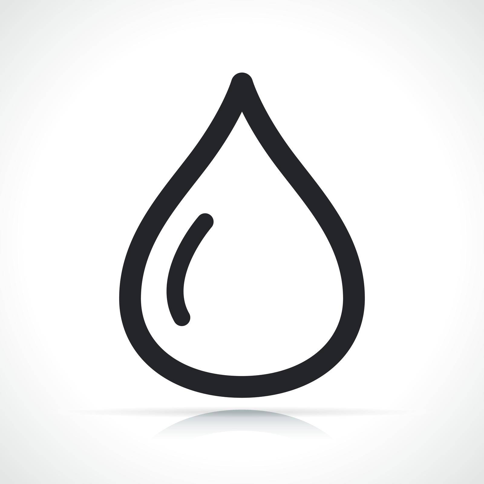 water drop thin line icon isolated illustration