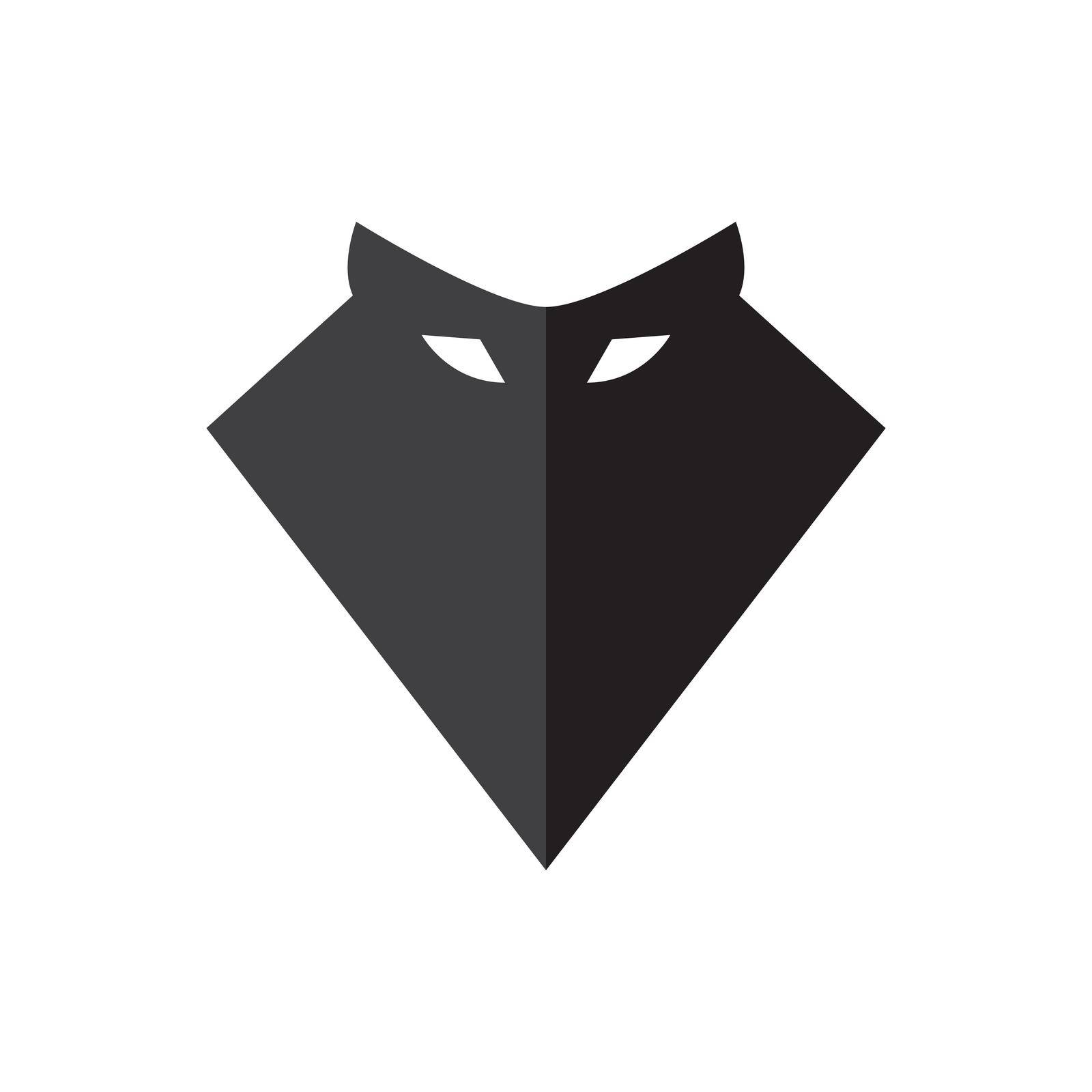 Bat illustration logo vector flat design template