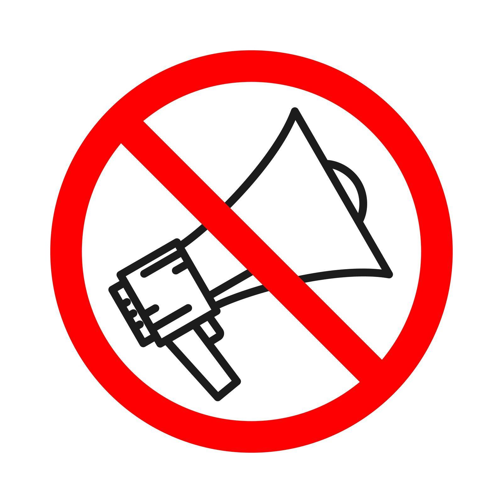 No megaphone icon. No noise concept. by Chekman