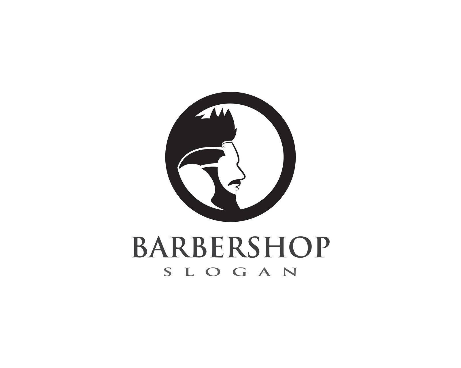 barber shop logo vector icon by awk