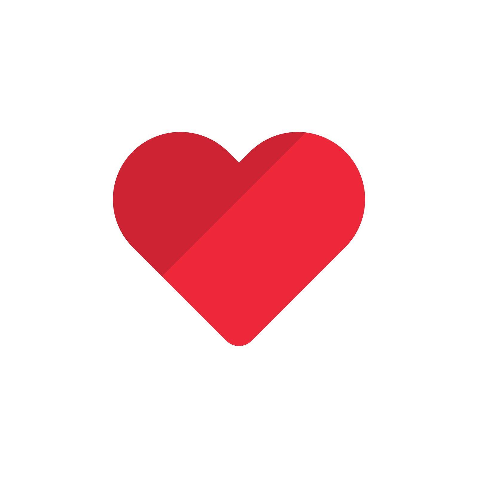 Red heart icon. Love or like. Vector. by illust_monster