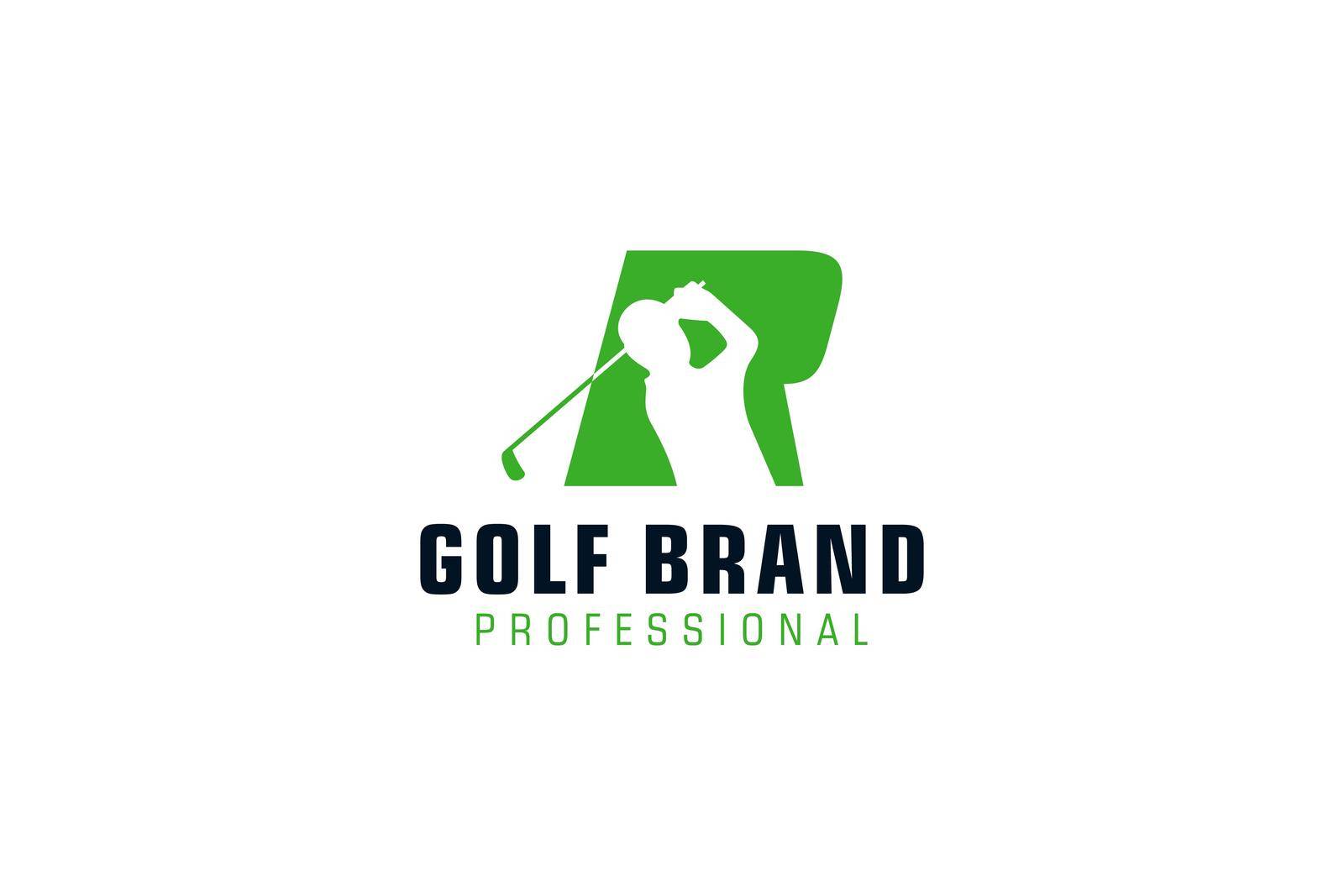 Letter R for Golf logo design vector template, Vector label of golf, Logo of golf championship, illustration, Creative icon, design concept by liaanniesatul