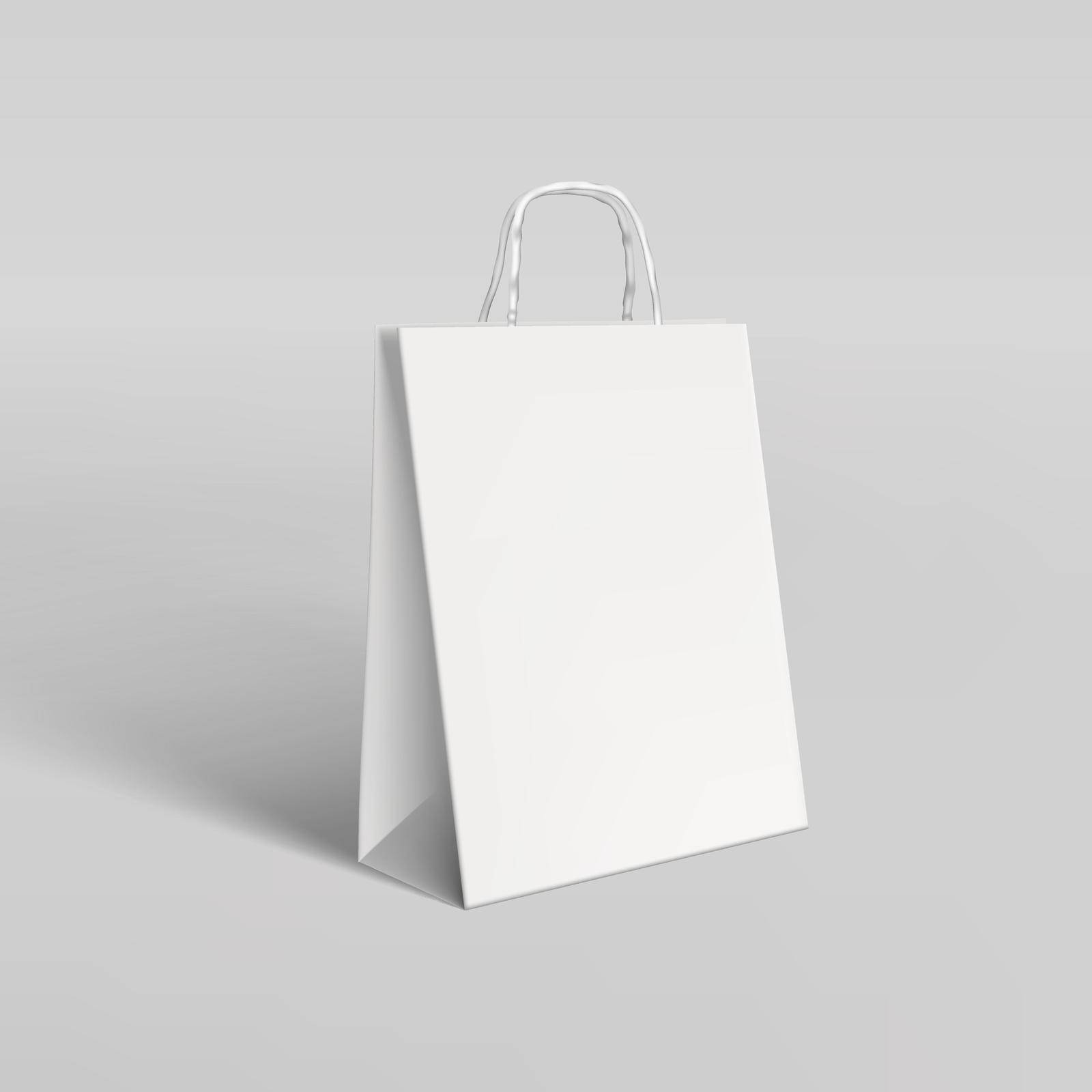 3D Paper Bag With Shadow For Branding by VectorThings