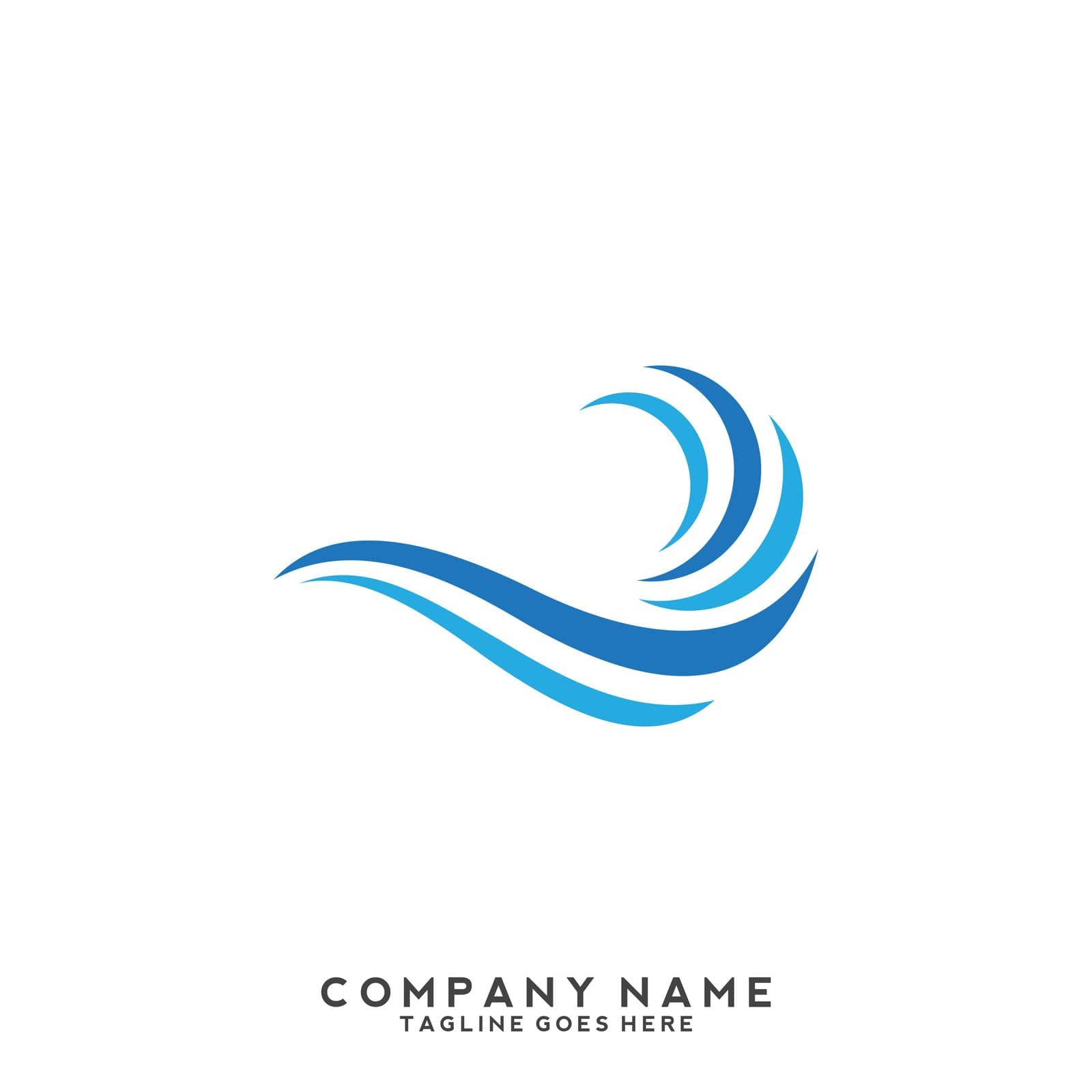 Water Wave symbol and icon Logo Template vector by liaanniesatul