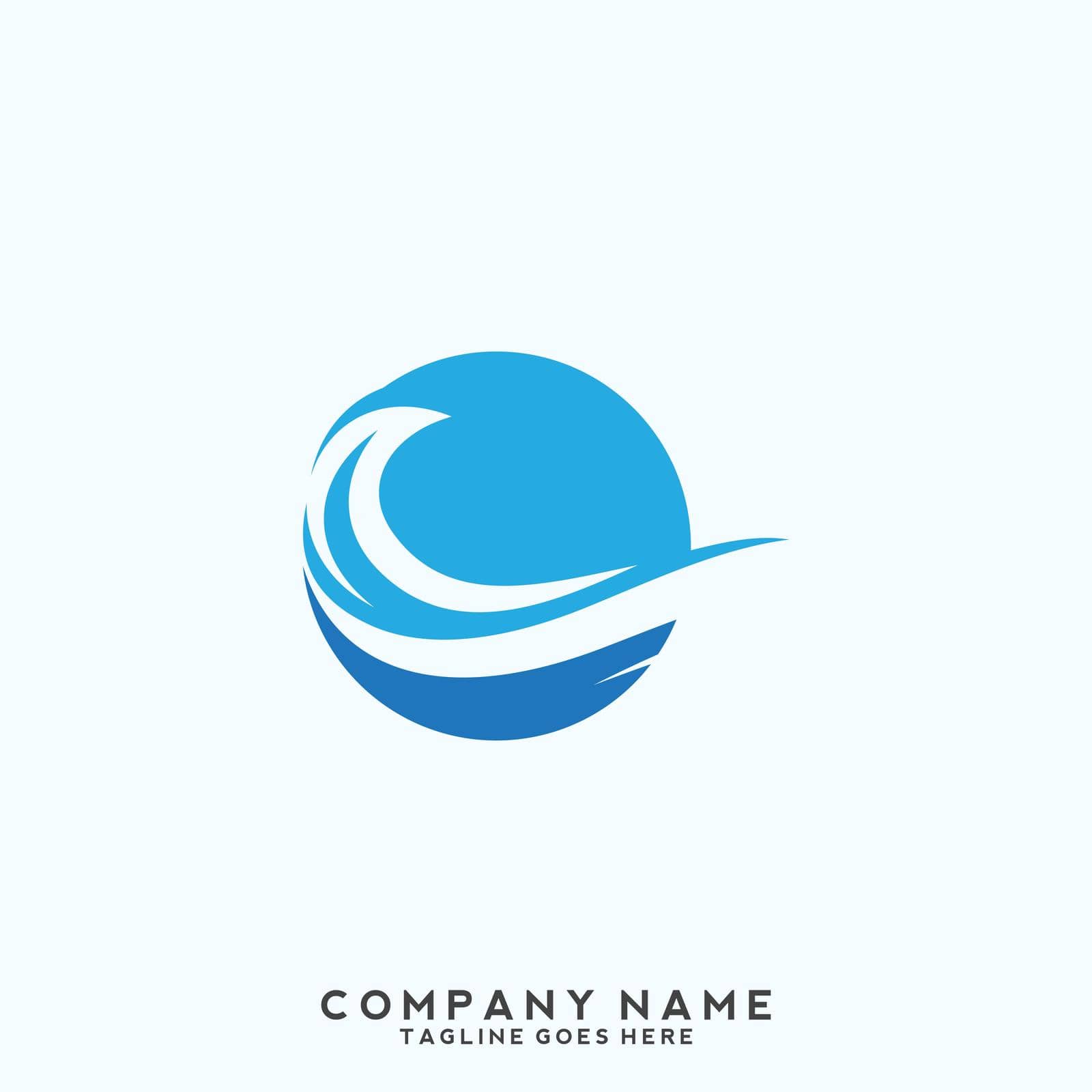 Aqua ,Water Wave symbol and icon Logo Template vector