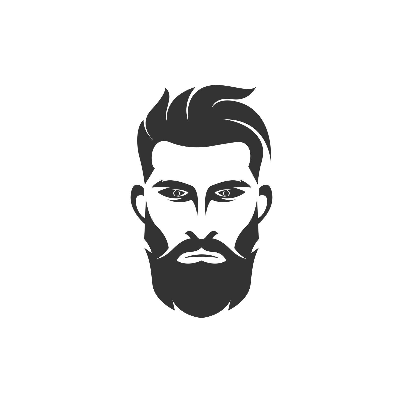 Men's hairstyle icon design illustration by bellaxbudhong3