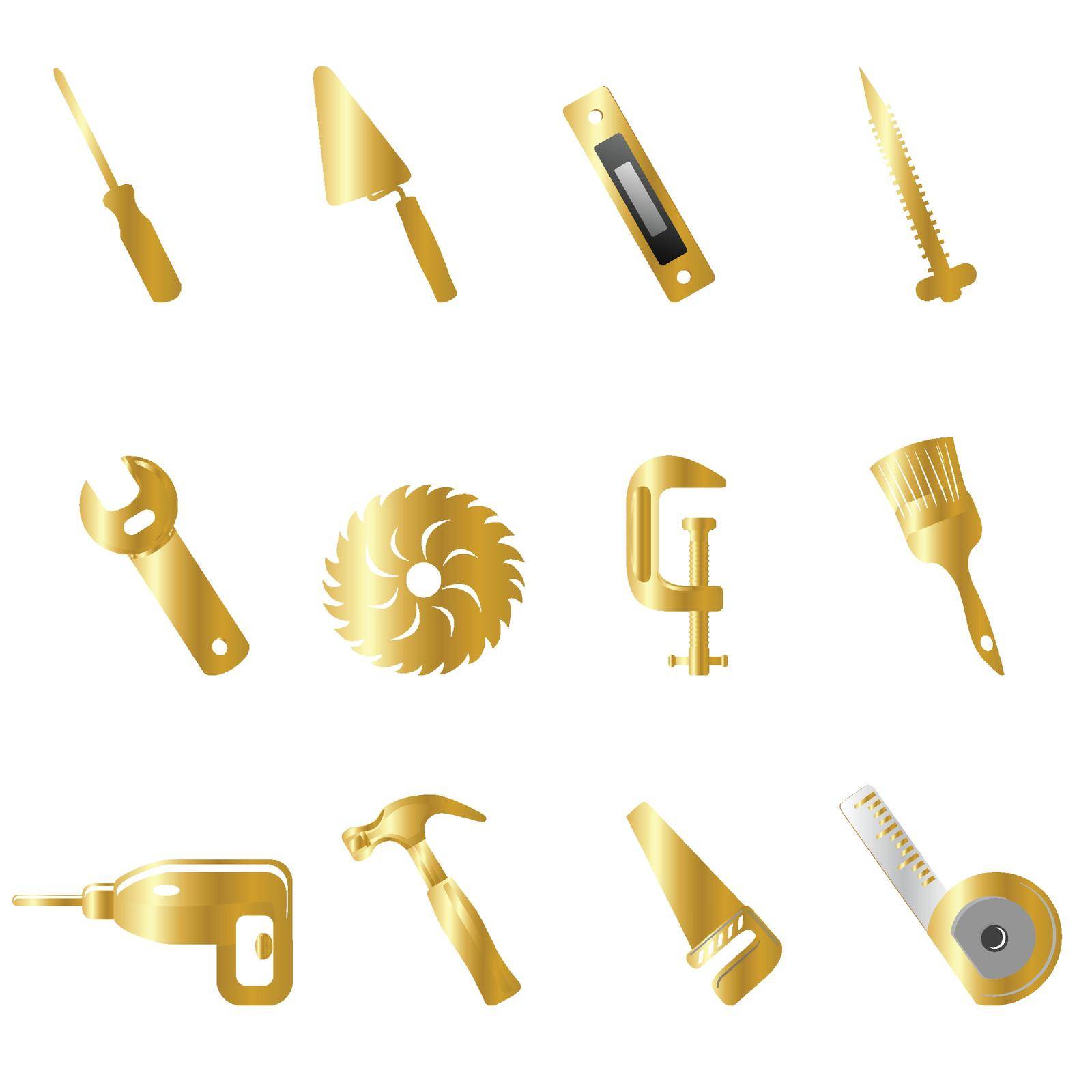 you can use Gold construction icons isolate on white background to design banners, posters, backgrounds, ...etc.