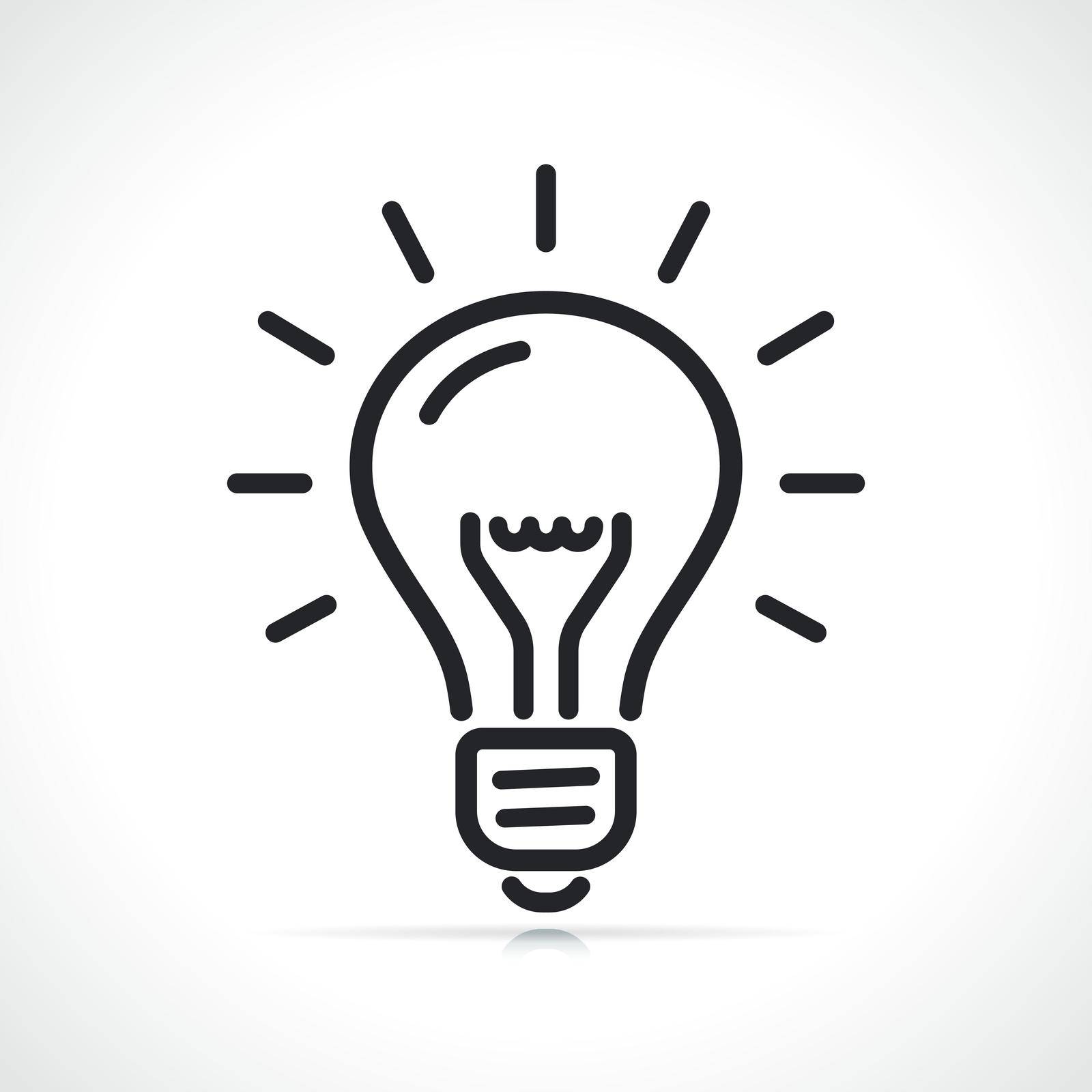 lightbulb or idea thin line icon isolated