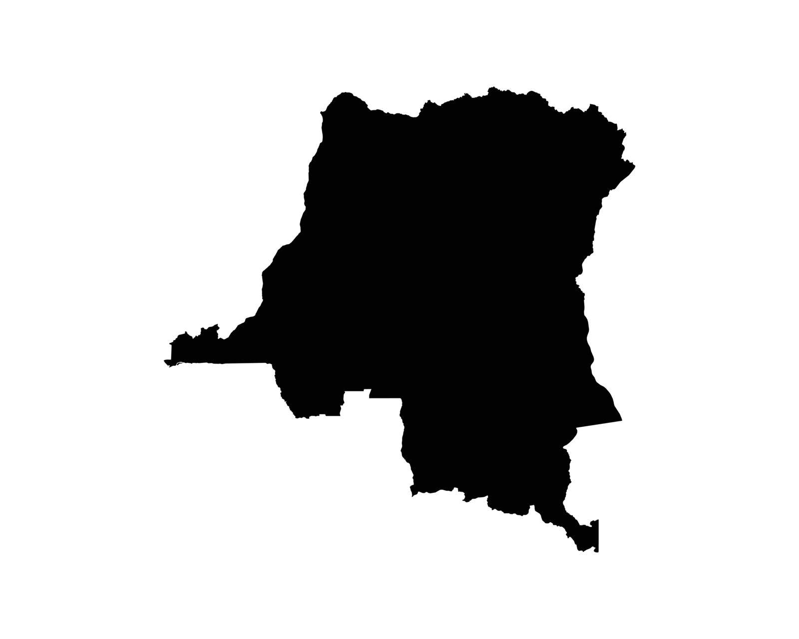 Congo Kinshasa Map by xileodesigns