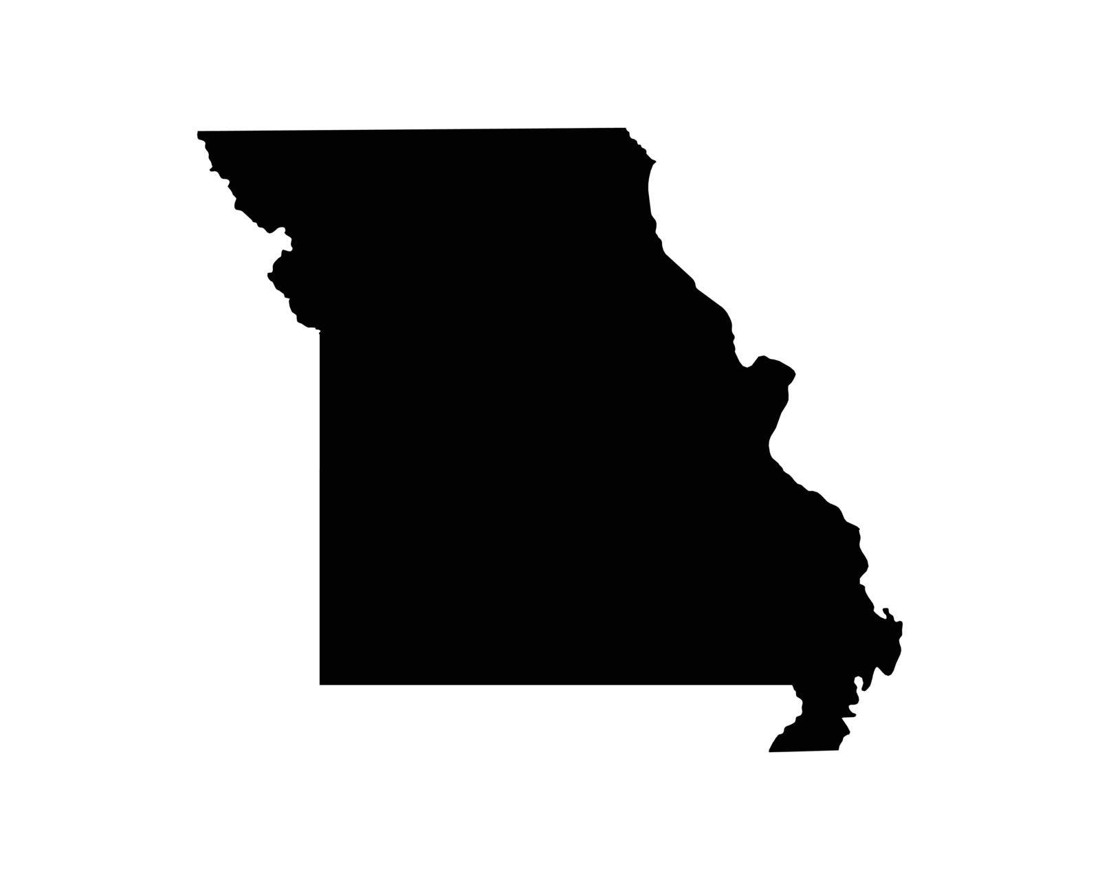 Missouri MO USA Map by xileodesigns