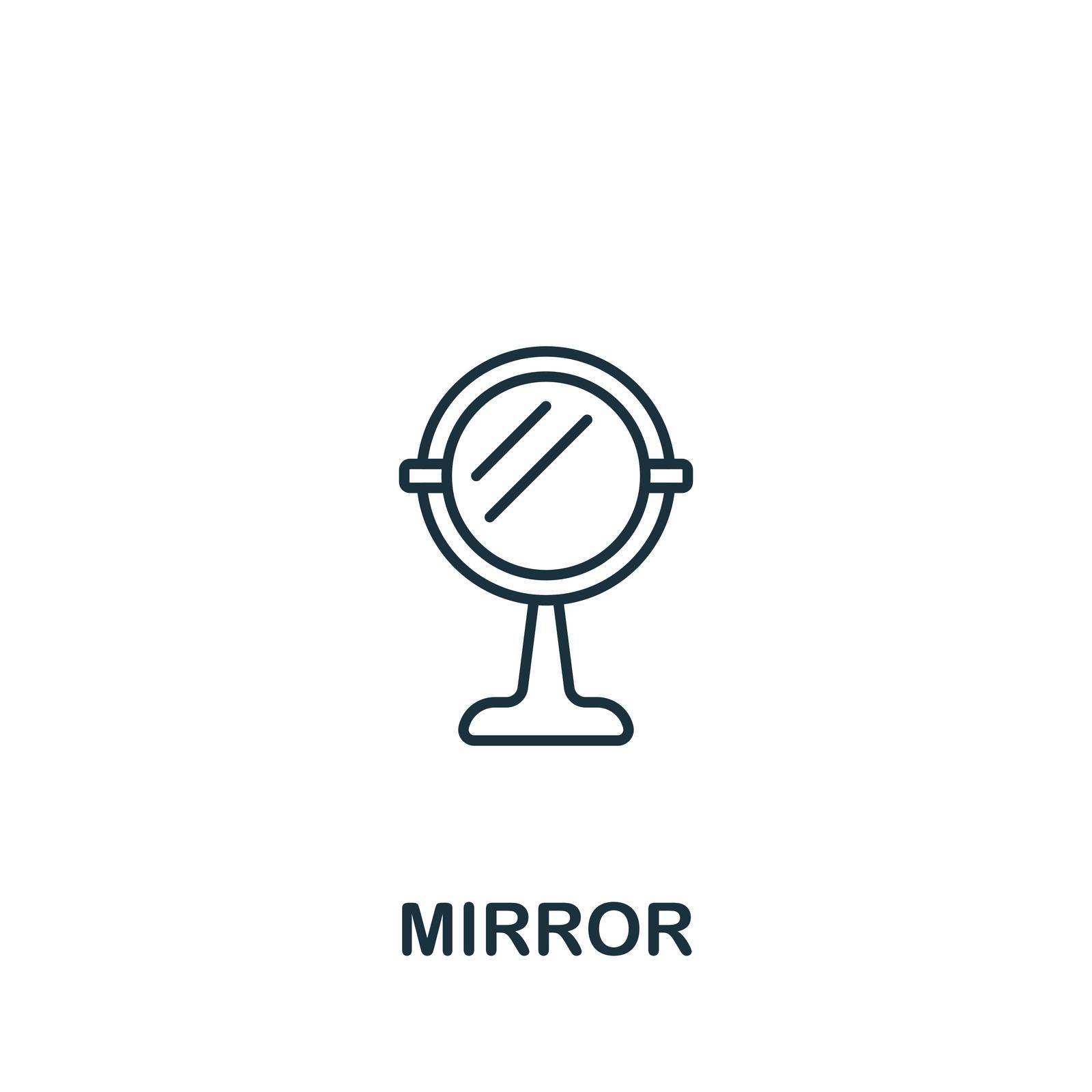 Mirror icon. Simple line element symbol for templates, web design and infographics.