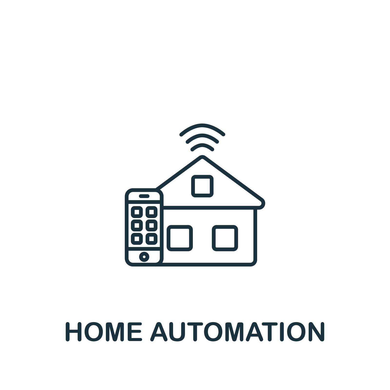 Home Automation icon. Simple line element symbol for templates, web design and infographics.