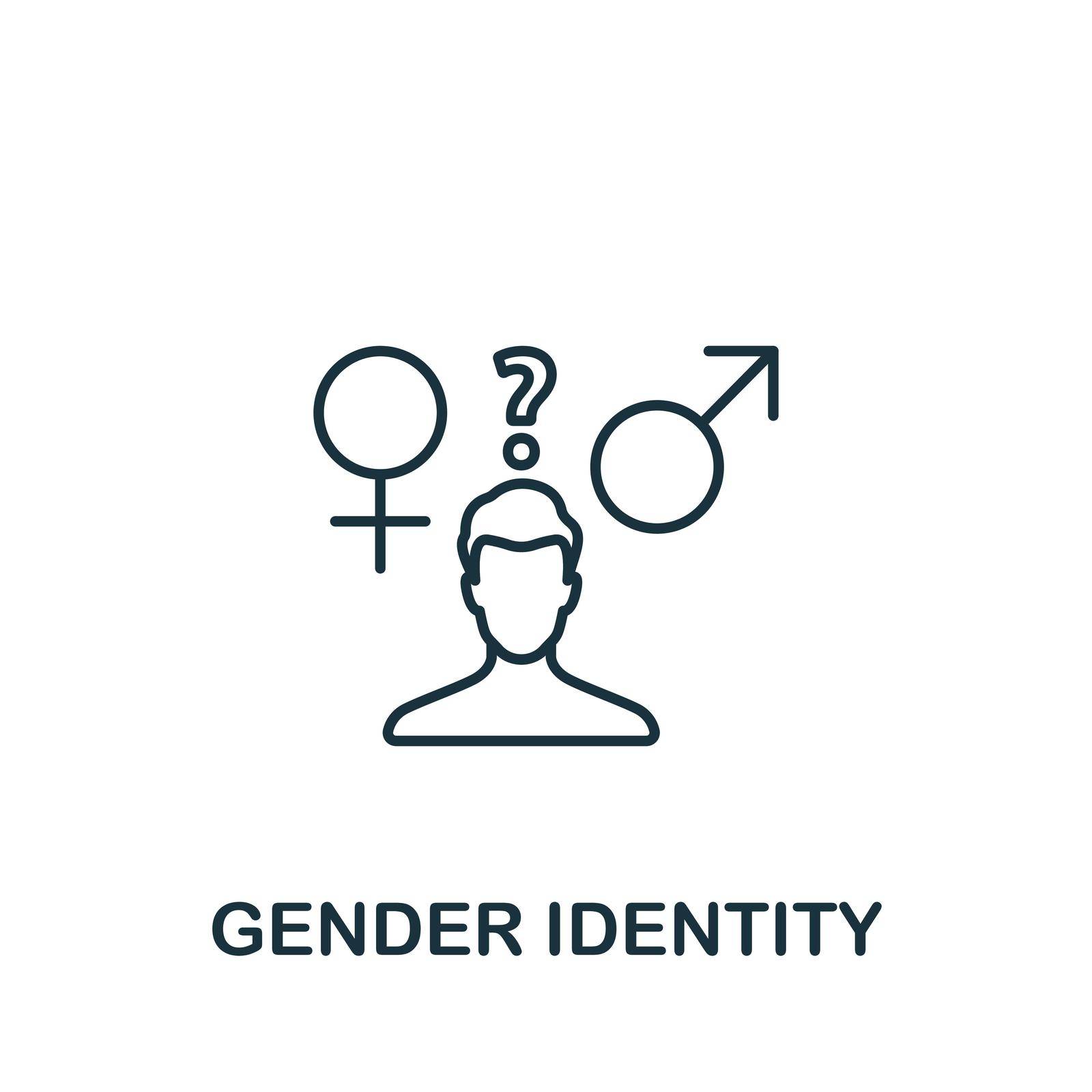 Gender Identity icon. Line simple Lgbt icon for templates, web design and infographics by simakovavector