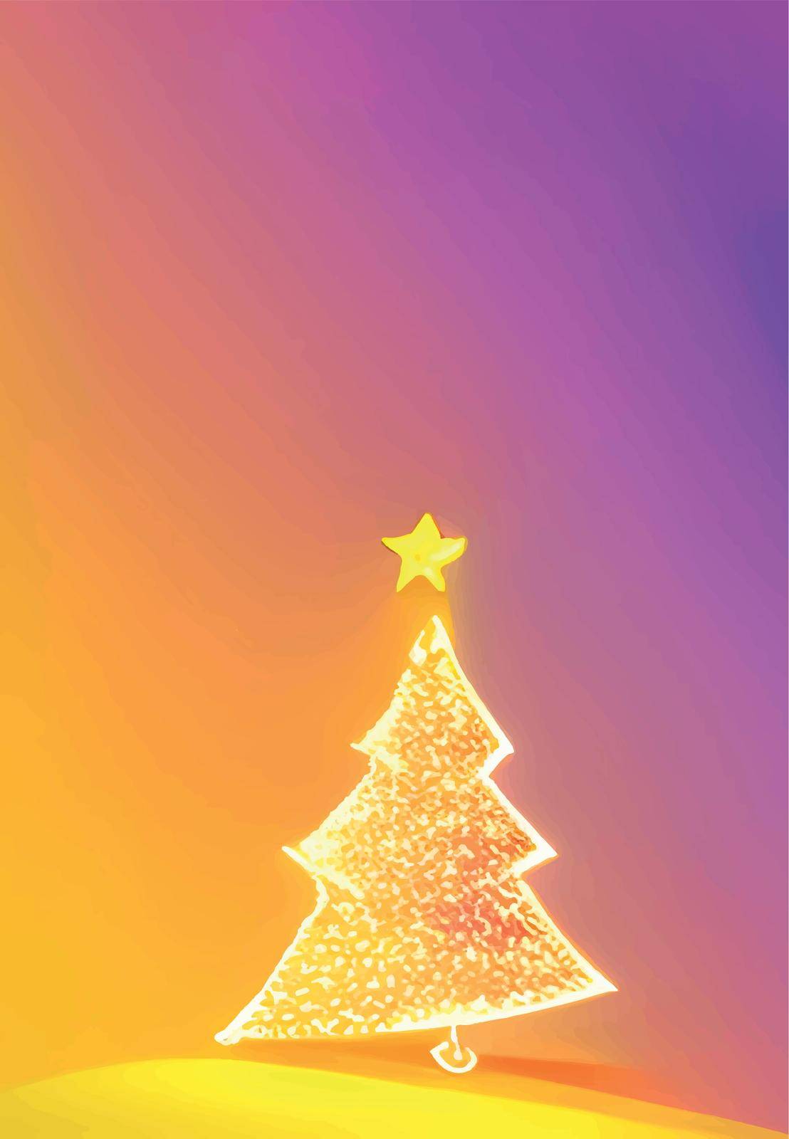 christmas background with christmas tree by yilmazsavaskandag